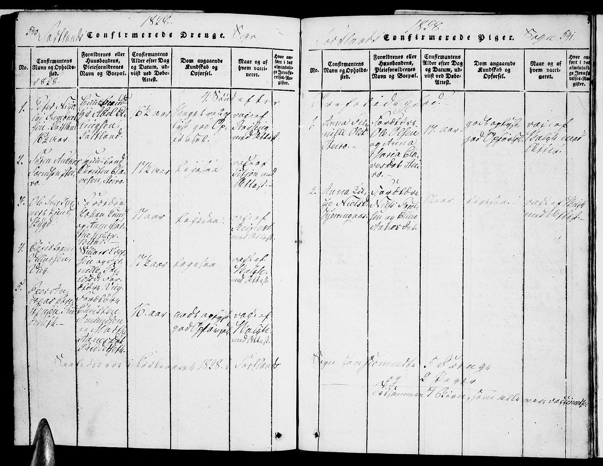 Ministerialprotokoller, klokkerbøker og fødselsregistre - Nordland, AV/SAT-A-1459/888/L1237: Parish register (official) no. 888A05 /2, 1820-1836, p. 540-541