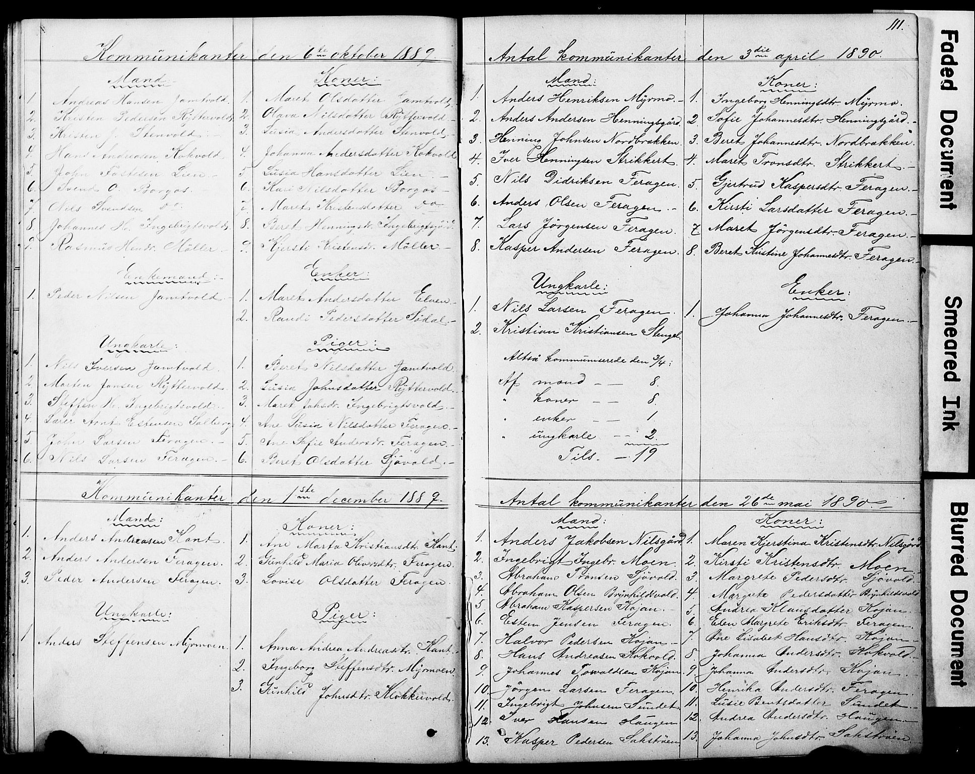 Ministerialprotokoller, klokkerbøker og fødselsregistre - Sør-Trøndelag, SAT/A-1456/683/L0949: Parish register (copy) no. 683C01, 1880-1896, p. 111