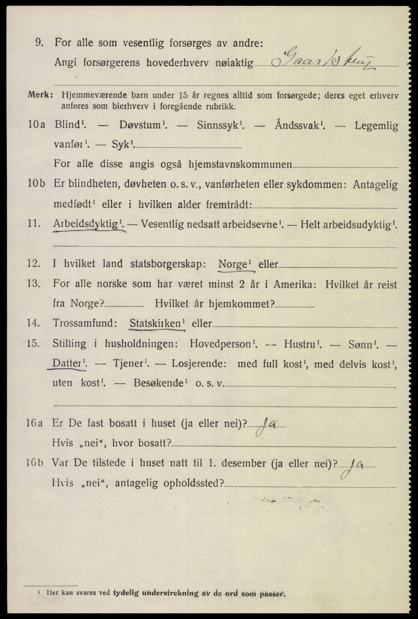 SAK, 1920 census for Søgne, 1920, p. 5284