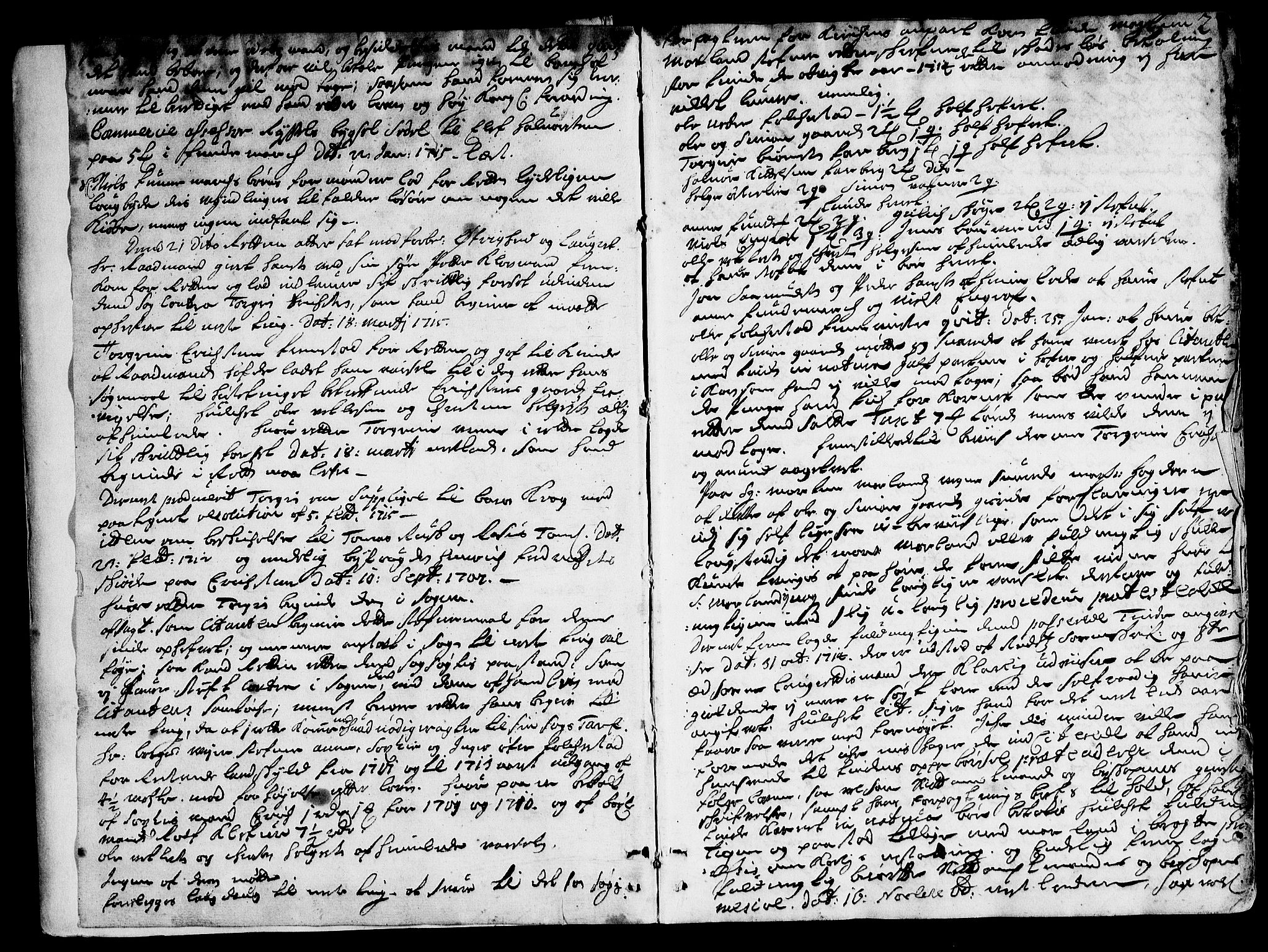 Nedre Telemark sorenskriveri, AV/SAKO-A-135/F/Fa/L0008: Tingbok, 1715-1718, p. 2