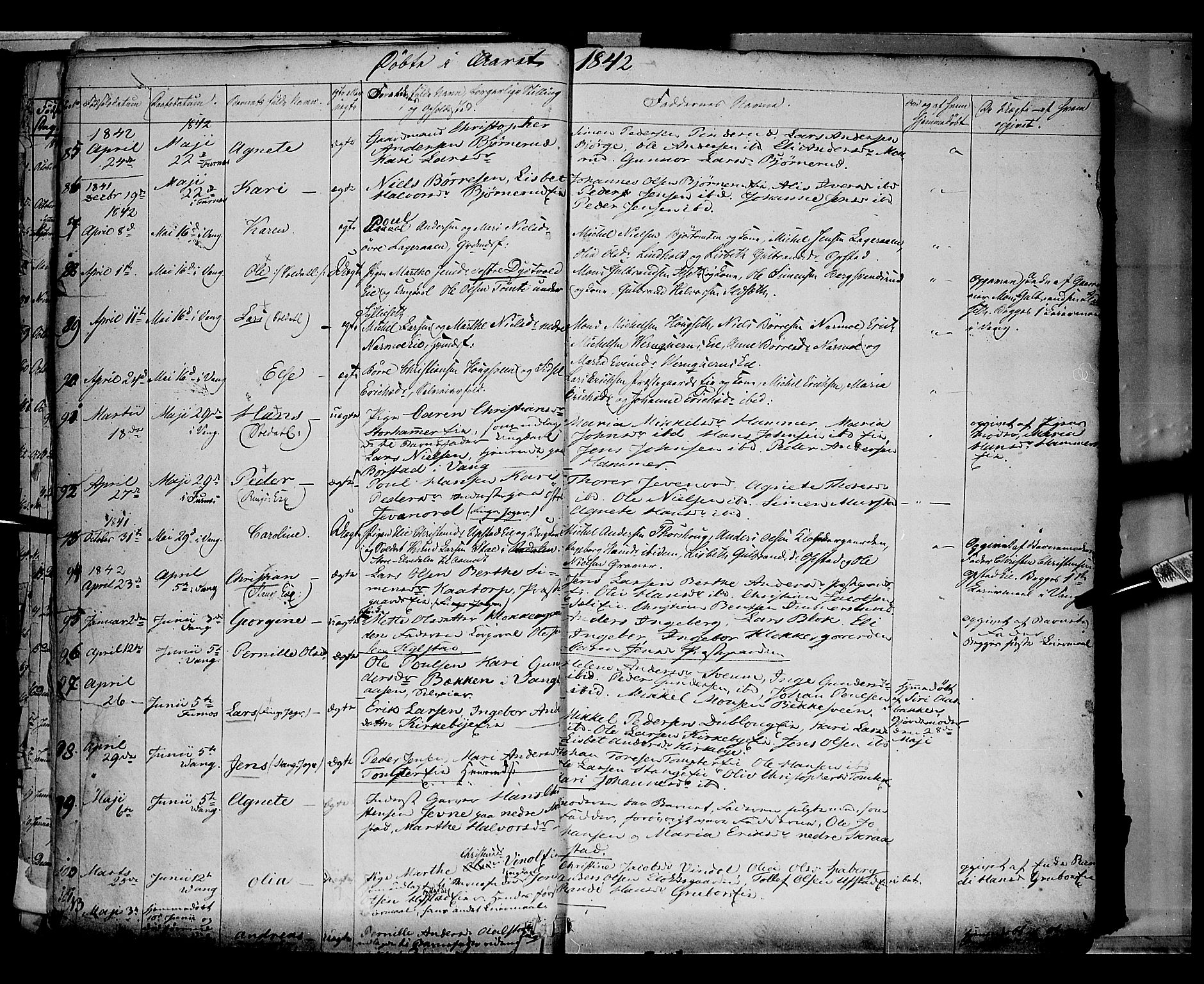 Vang prestekontor, Hedmark, AV/SAH-PREST-008/H/Ha/Haa/L0010: Parish register (official) no. 10, 1841-1855