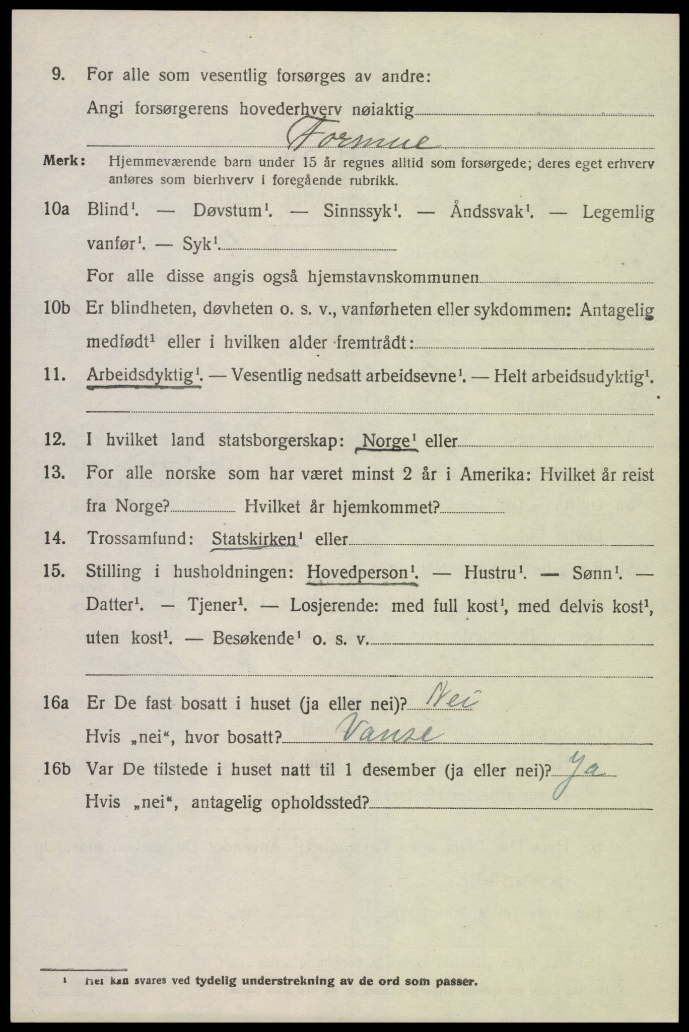 SAK, 1920 census for Sør-Audnedal, 1920, p. 5602
