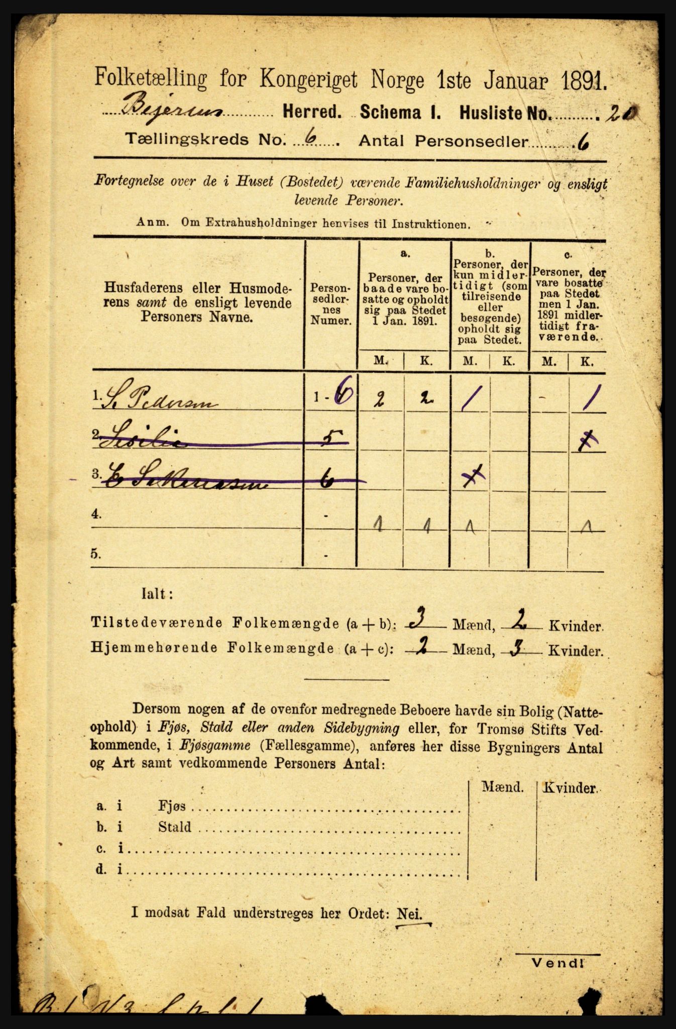 RA, 1891 census for 1839 Beiarn, 1891, p. 1874