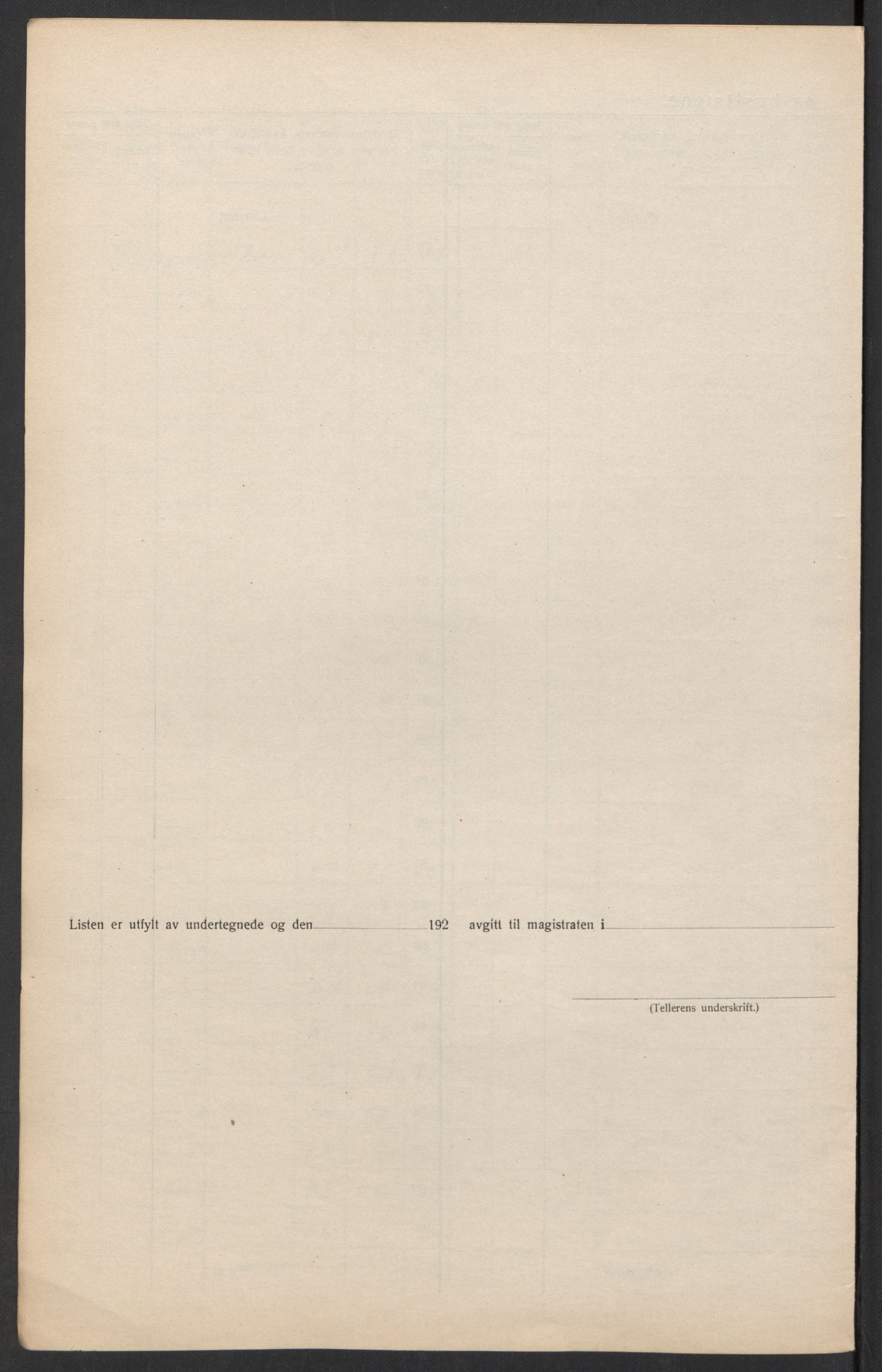 SAK, 1920 census for Kristiansand, 1920, p. 109