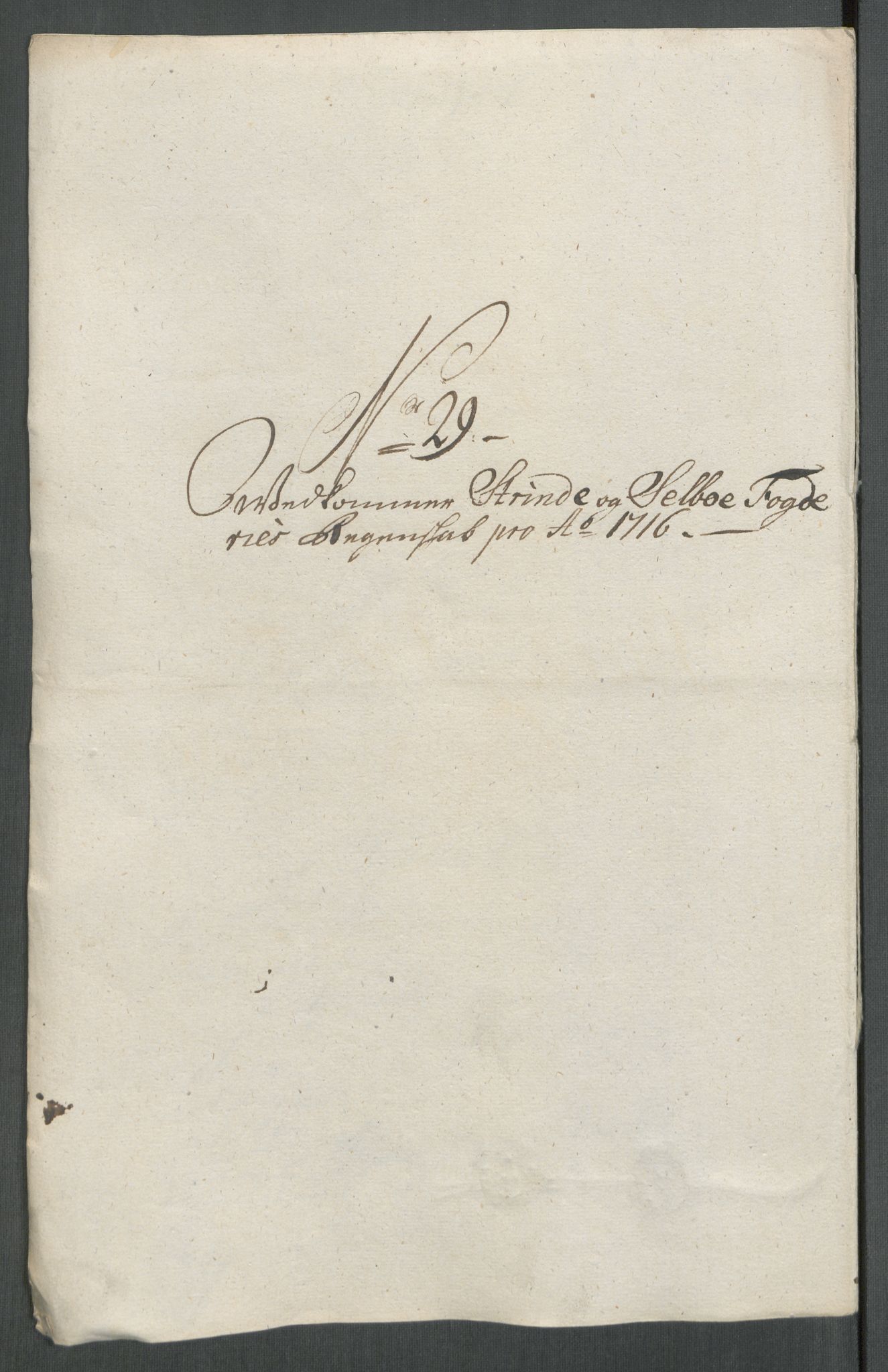 Rentekammeret inntil 1814, Reviderte regnskaper, Fogderegnskap, AV/RA-EA-4092/R61/L4115: Fogderegnskap Strinda og Selbu, 1715-1716, p. 457