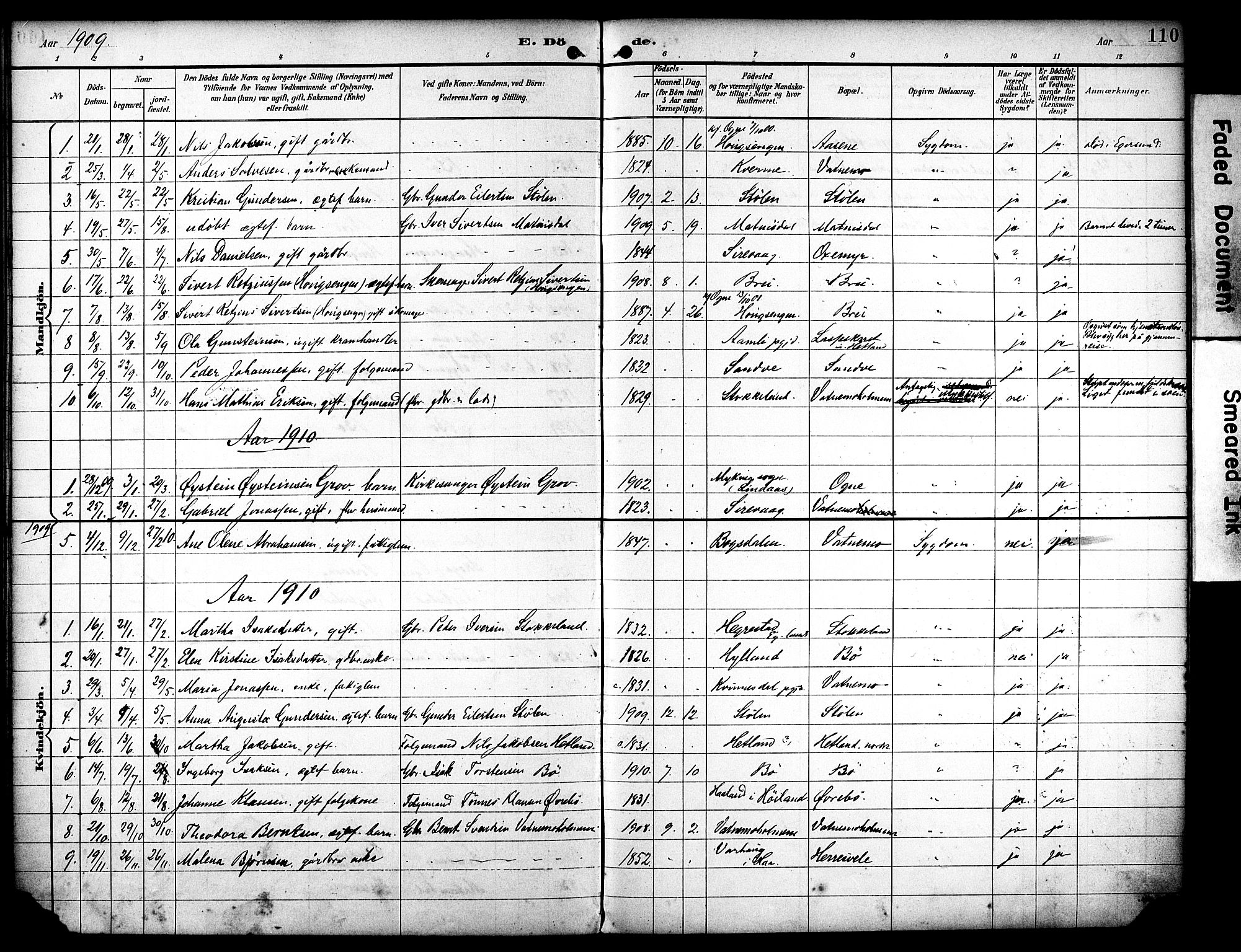 Eigersund sokneprestkontor, AV/SAST-A-101807/S08/L0020: Parish register (official) no. A 19, 1893-1910, p. 110