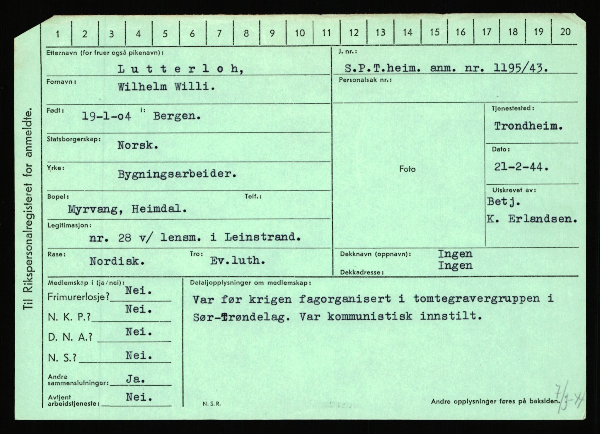 Statspolitiet - Hovedkontoret / Osloavdelingen, AV/RA-S-1329/C/Ca/L0010: Lind - Moksnes, 1943-1945, p. 1542