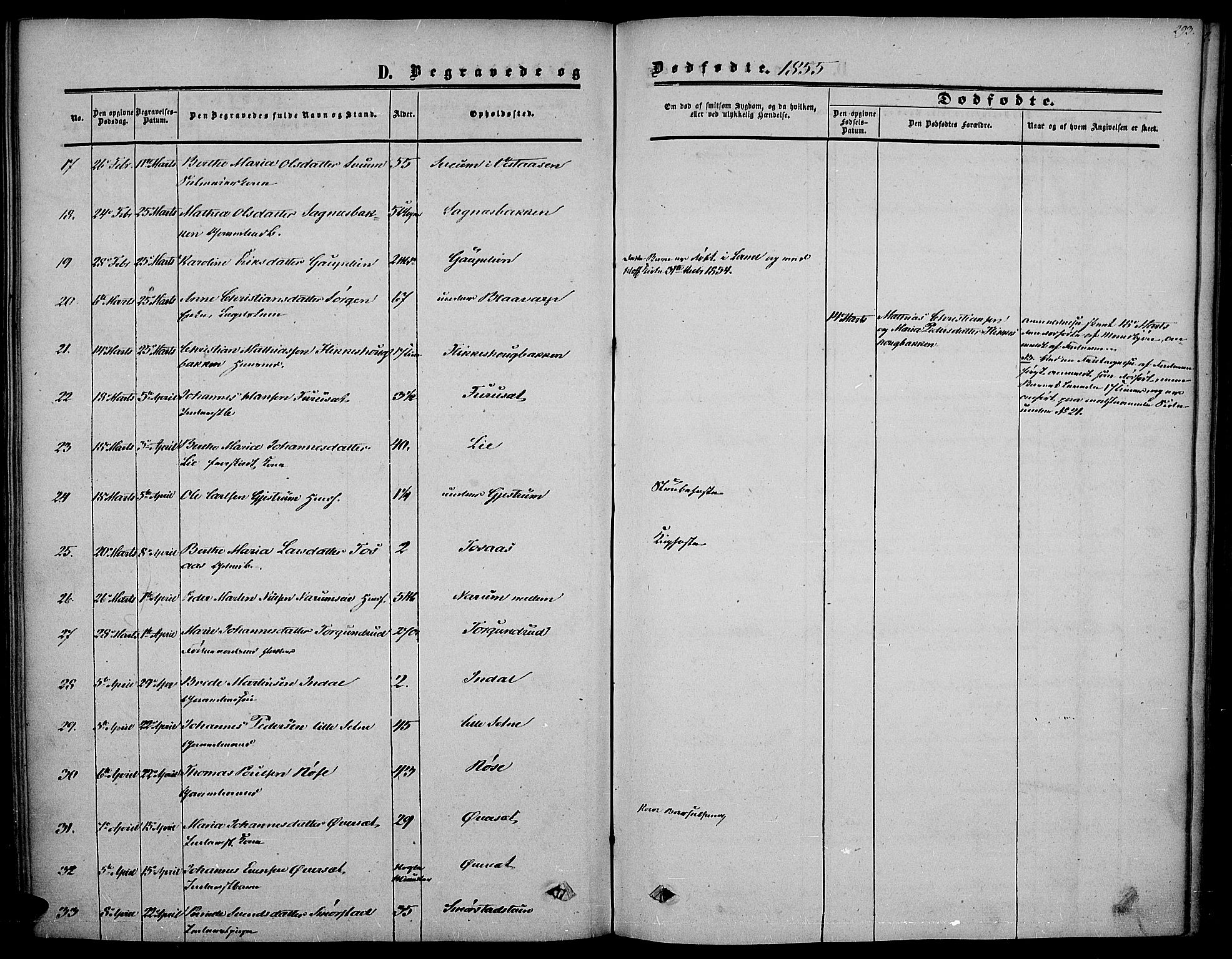 Vestre Toten prestekontor, SAH/PREST-108/H/Ha/Haa/L0005: Parish register (official) no. 5, 1850-1855, p. 293