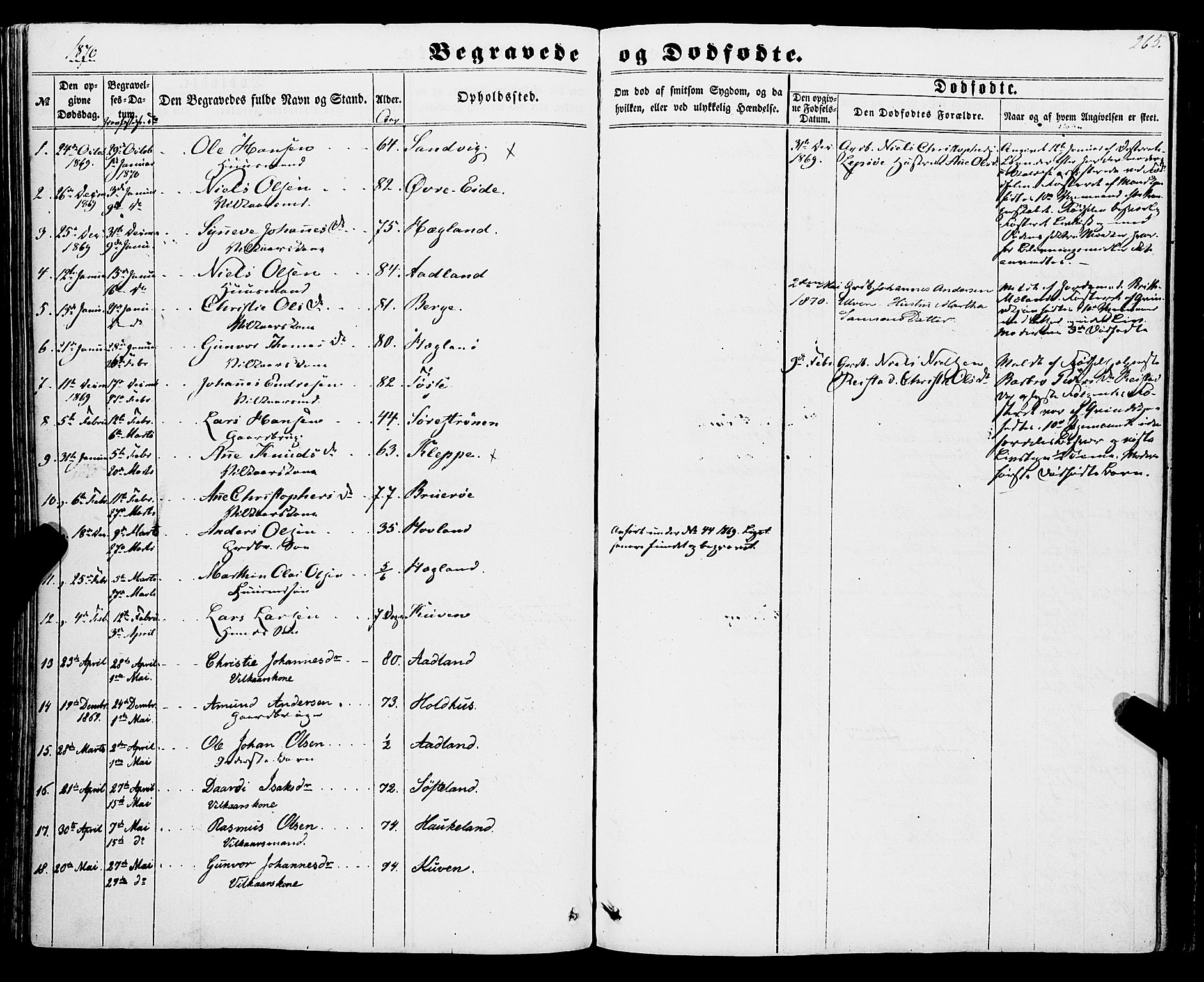 Os sokneprestembete, SAB/A-99929: Parish register (official) no. A 17, 1860-1873, p. 265