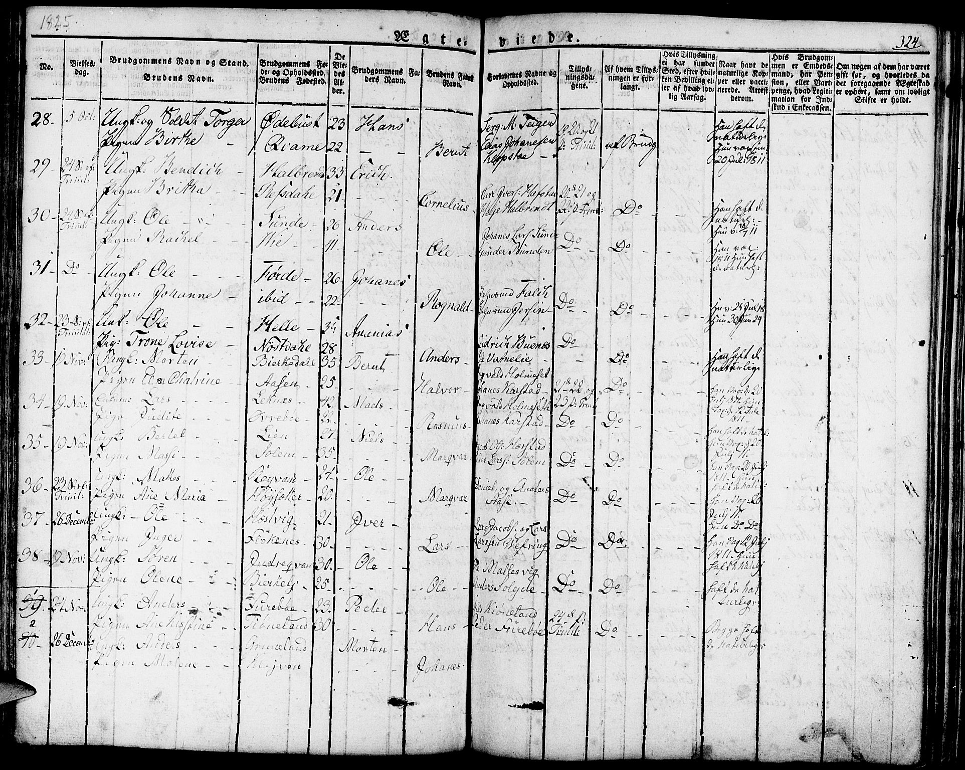 Førde sokneprestembete, AV/SAB-A-79901/H/Haa/Haaa/L0006: Parish register (official) no. A 6, 1821-1842, p. 324