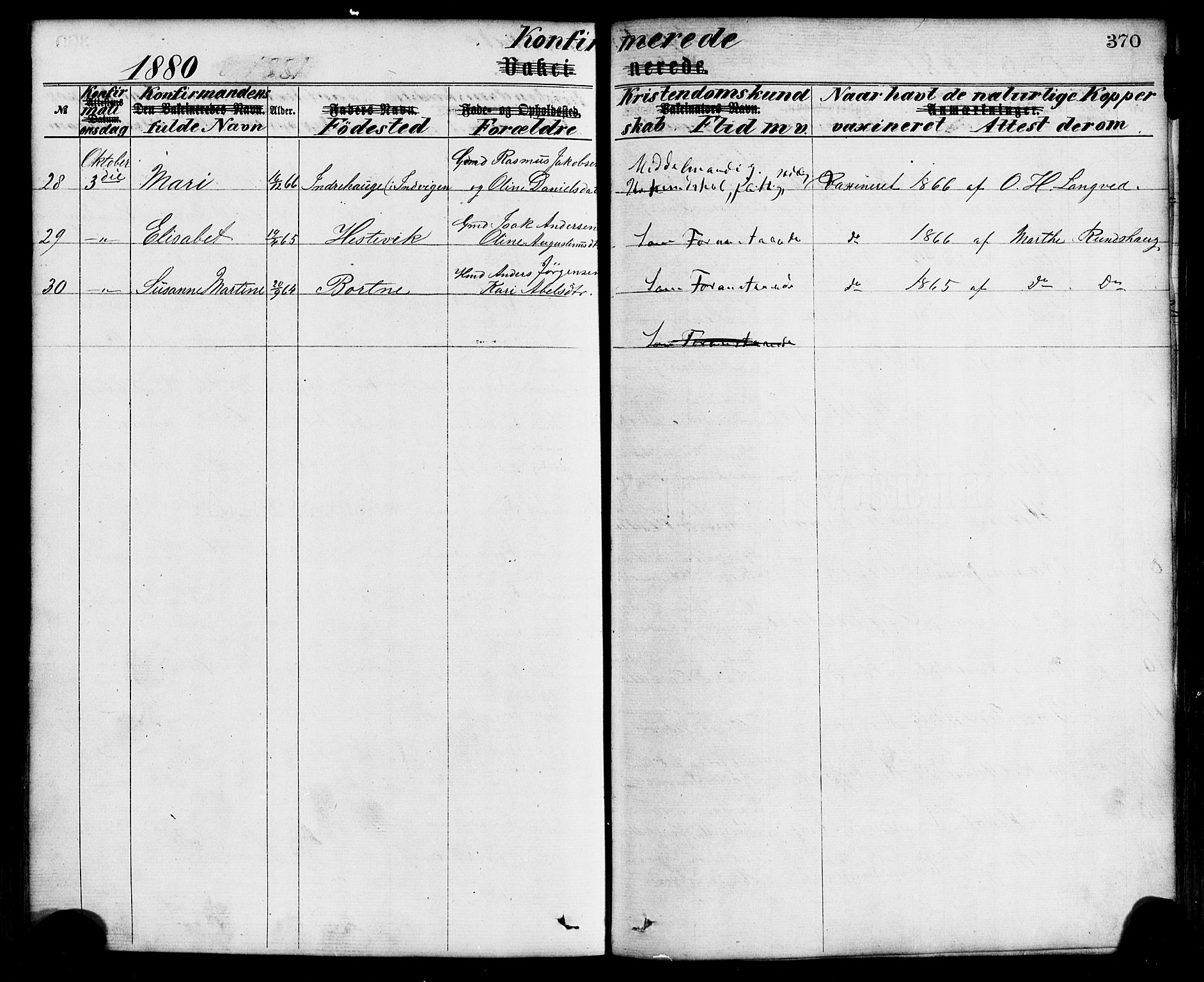 Davik sokneprestembete, AV/SAB-A-79701/H/Haa/Haaa/L0006: Parish register (official) no. A 6, 1867-1881, p. 370