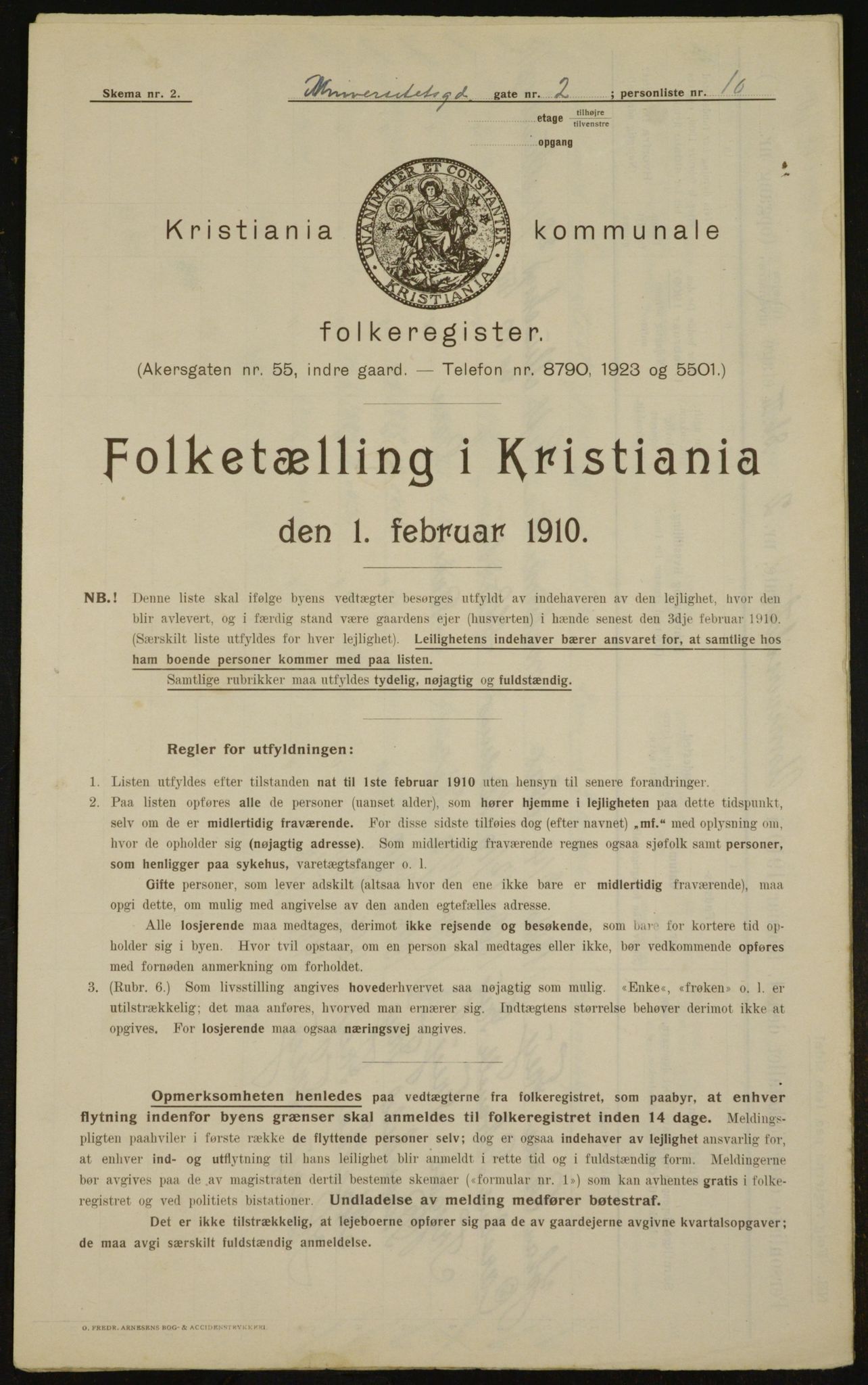 OBA, Municipal Census 1910 for Kristiania, 1910, p. 113673