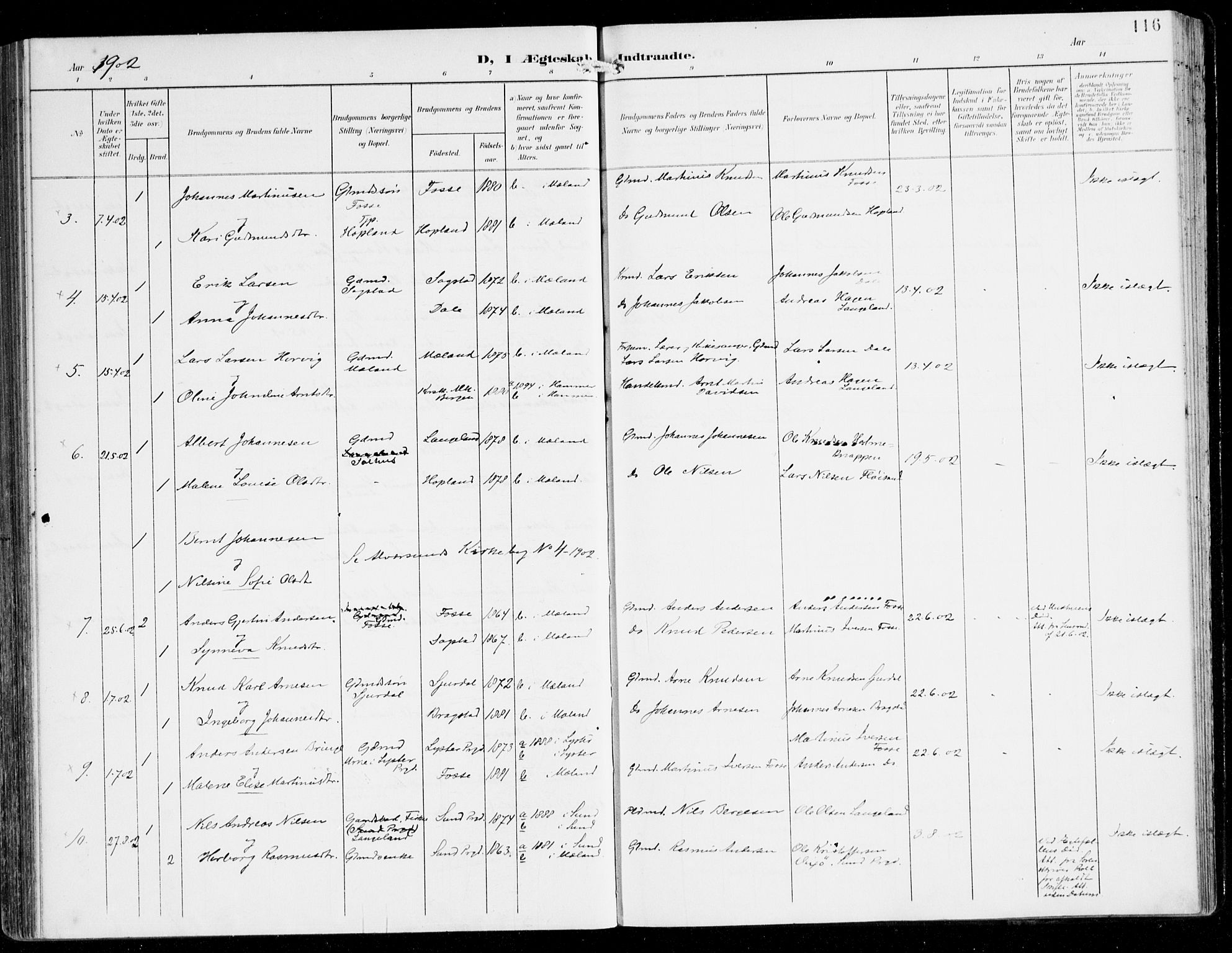 Alversund Sokneprestembete, SAB/A-73901/H/Ha/Haa/Haac/L0002: Parish register (official) no. C 2, 1901-1921, p. 116