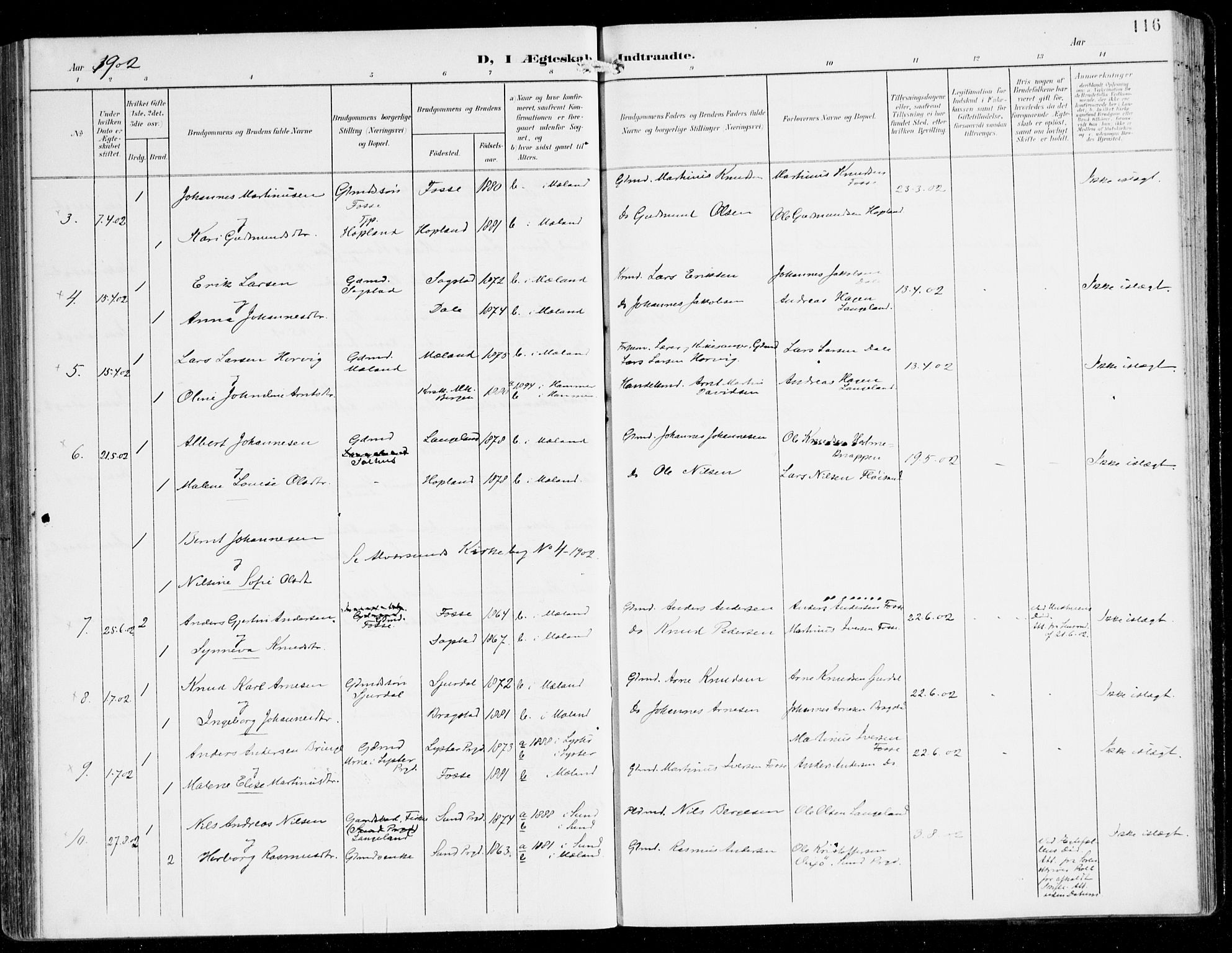 Alversund Sokneprestembete, AV/SAB-A-73901/H/Ha/Haa/Haac/L0002: Parish register (official) no. C 2, 1901-1921, p. 116