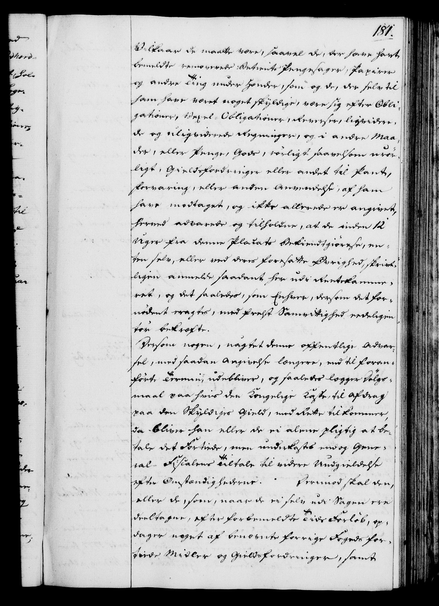 Rentekammeret, Kammerkanselliet, RA/EA-3111/G/Gg/Gga/L0012: Norsk ekspedisjonsprotokoll med register (merket RK 53.12), 1781-1783, p. 181