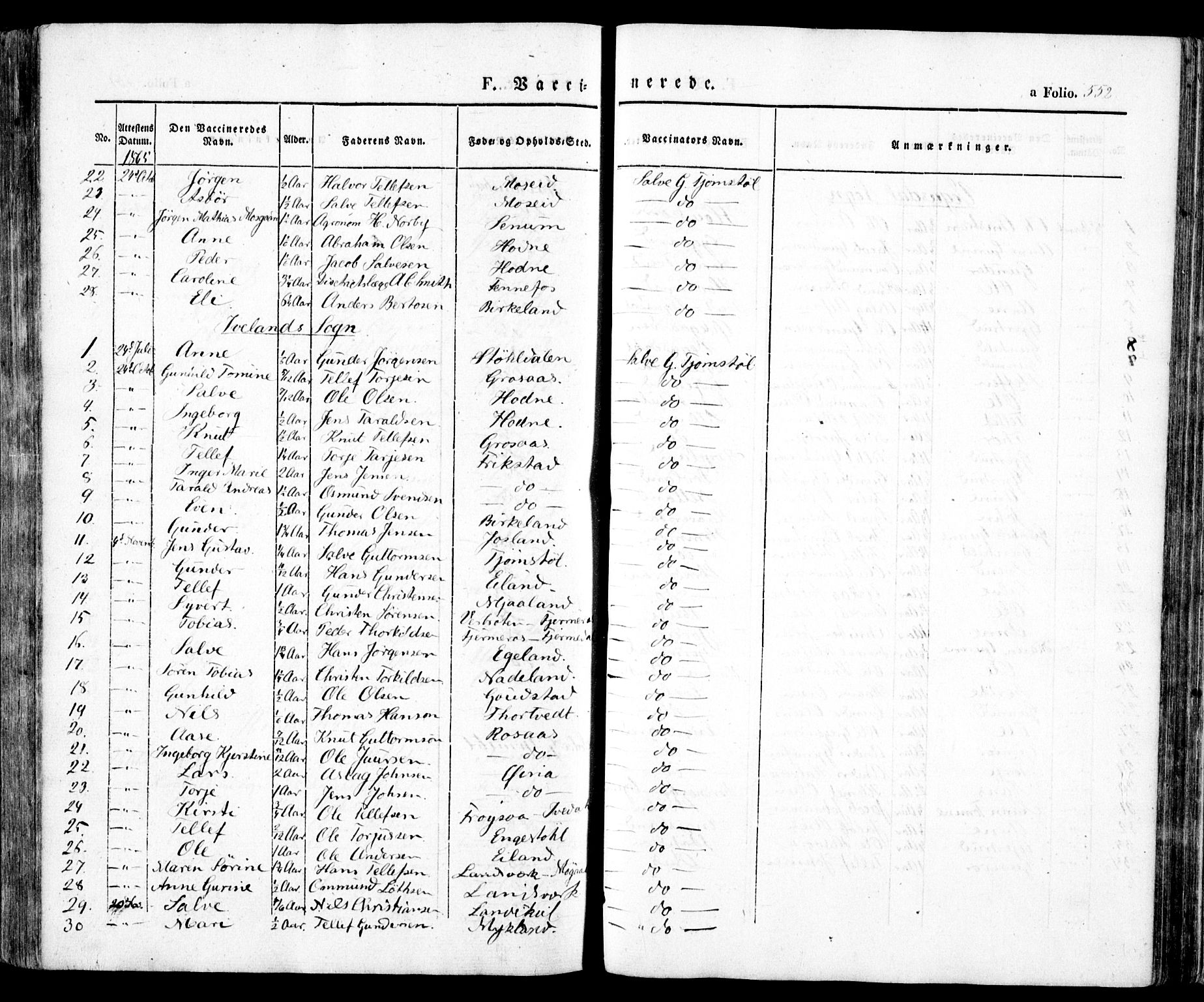 Evje sokneprestkontor, AV/SAK-1111-0008/F/Fa/Faa/L0005: Parish register (official) no. A 5, 1843-1865, p. 552