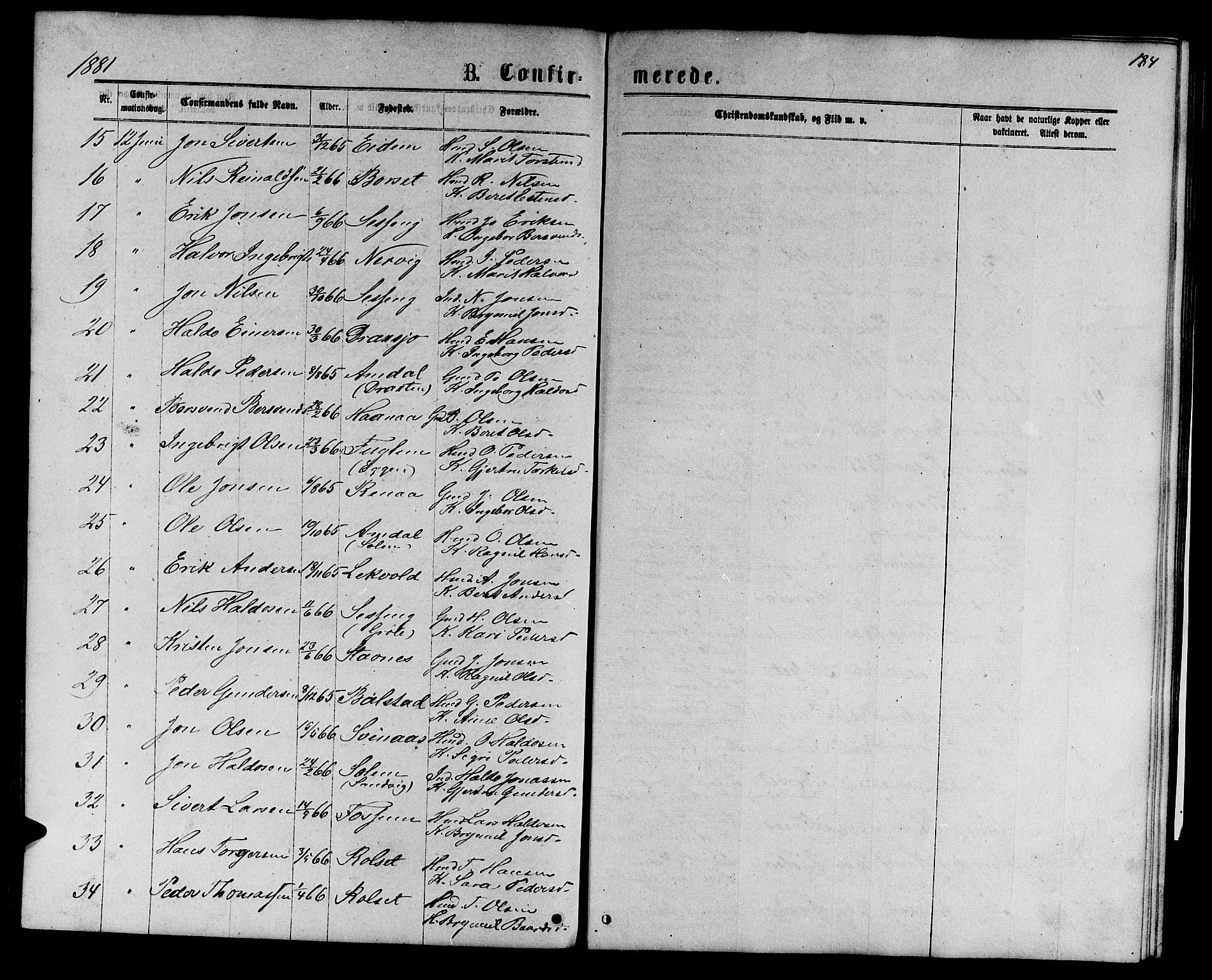 Ministerialprotokoller, klokkerbøker og fødselsregistre - Sør-Trøndelag, SAT/A-1456/695/L1156: Parish register (copy) no. 695C07, 1869-1888, p. 184