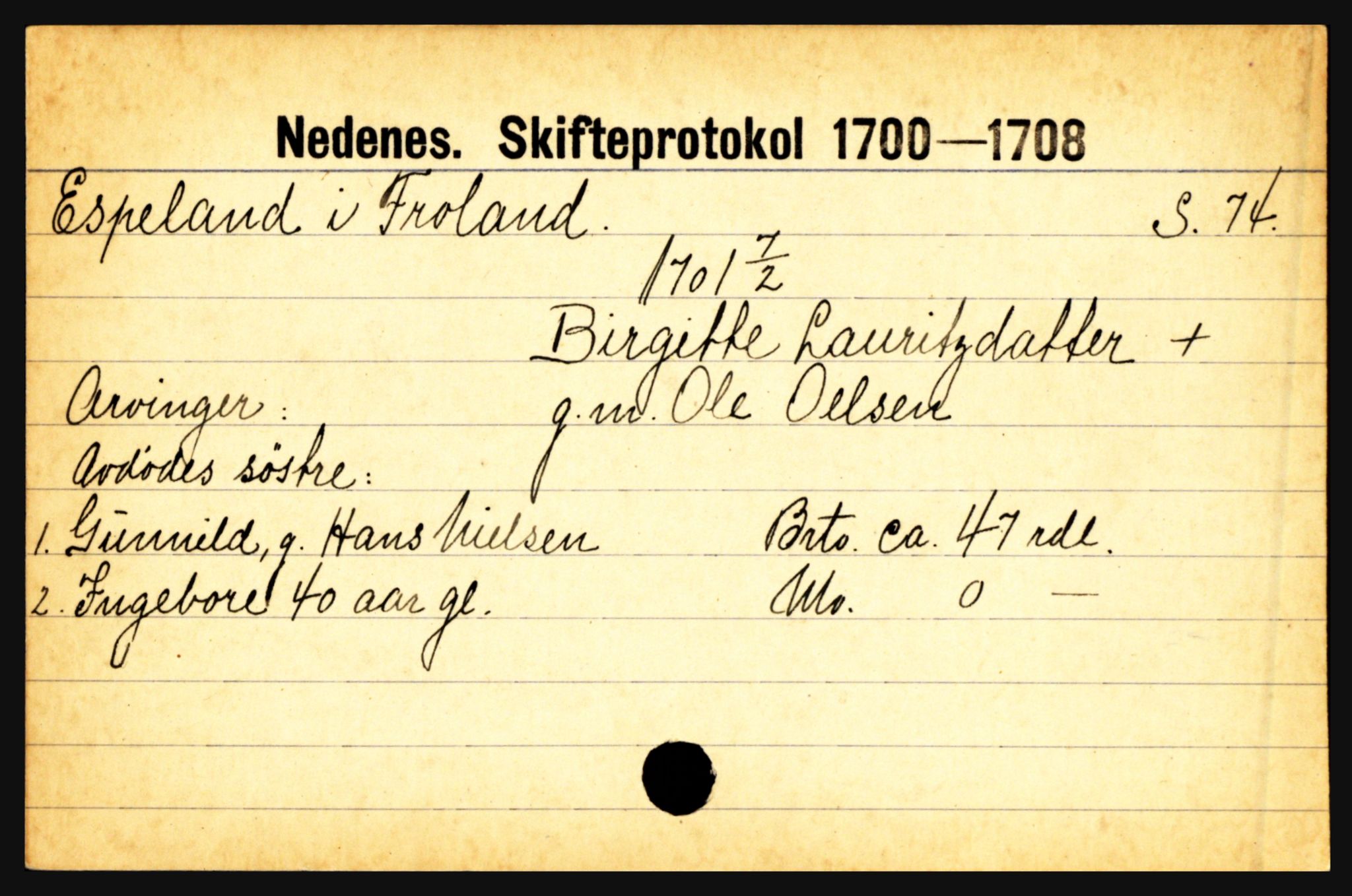 Nedenes sorenskriveri før 1824, AV/SAK-1221-0007/H, p. 6351