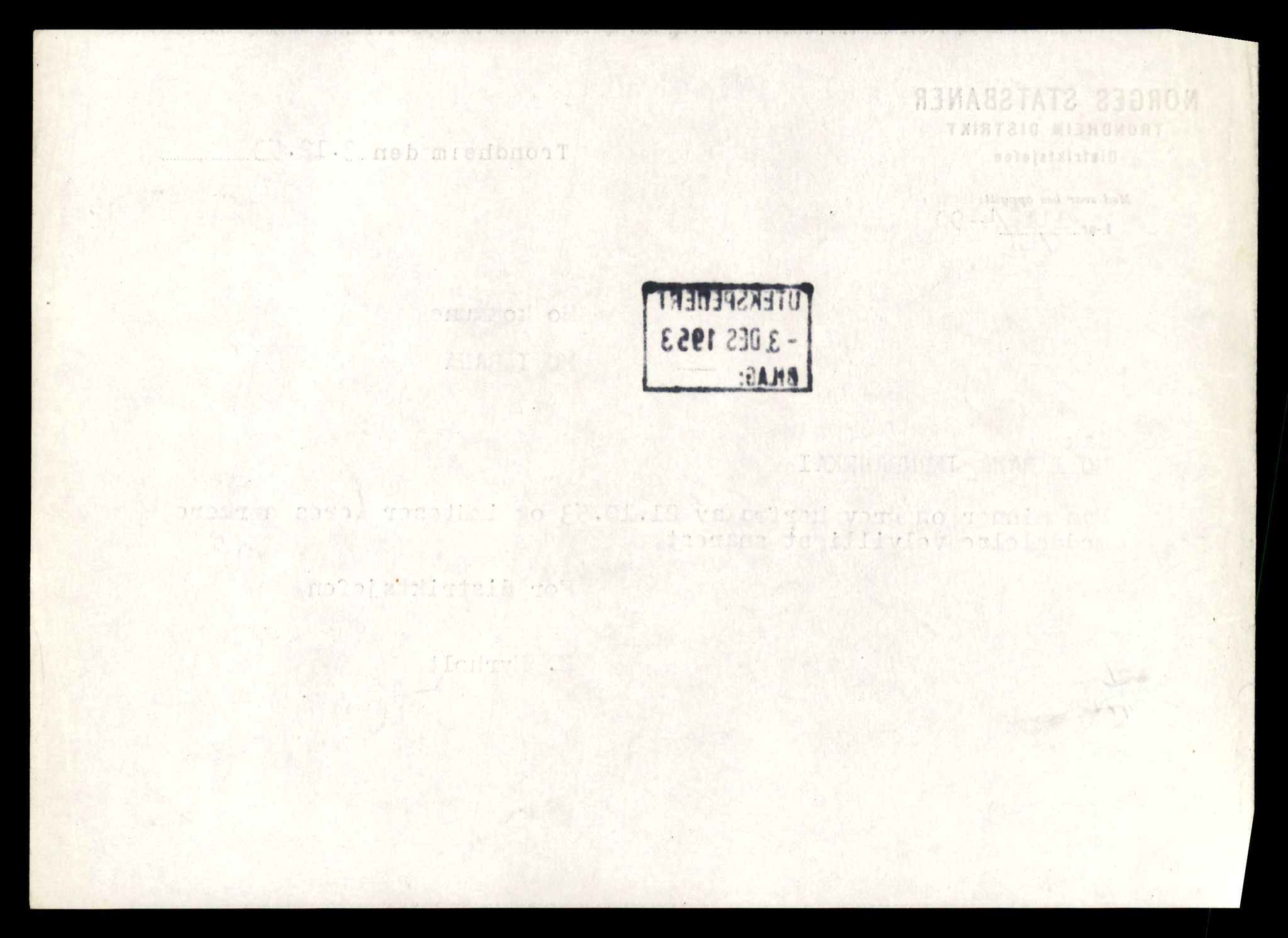 Norges statsbaner (NSB) - Trondheim distrikt, SAT/A-6436/0002/Dd/L0817: --, 1953-1980, p. 1334