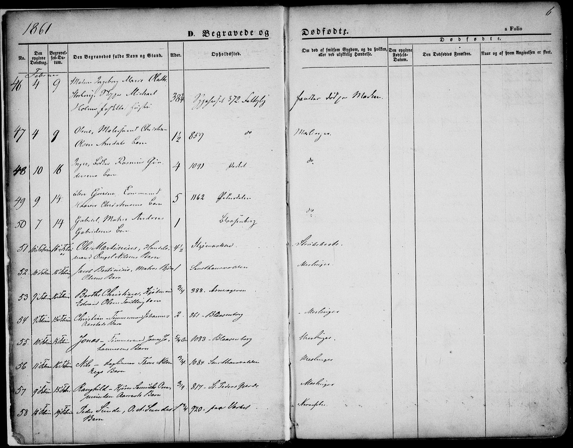 St. Petri sokneprestkontor, AV/SAST-A-101813/001/30/30BA/L0003: Parish register (official) no. A 3, 1861-1872, p. 6