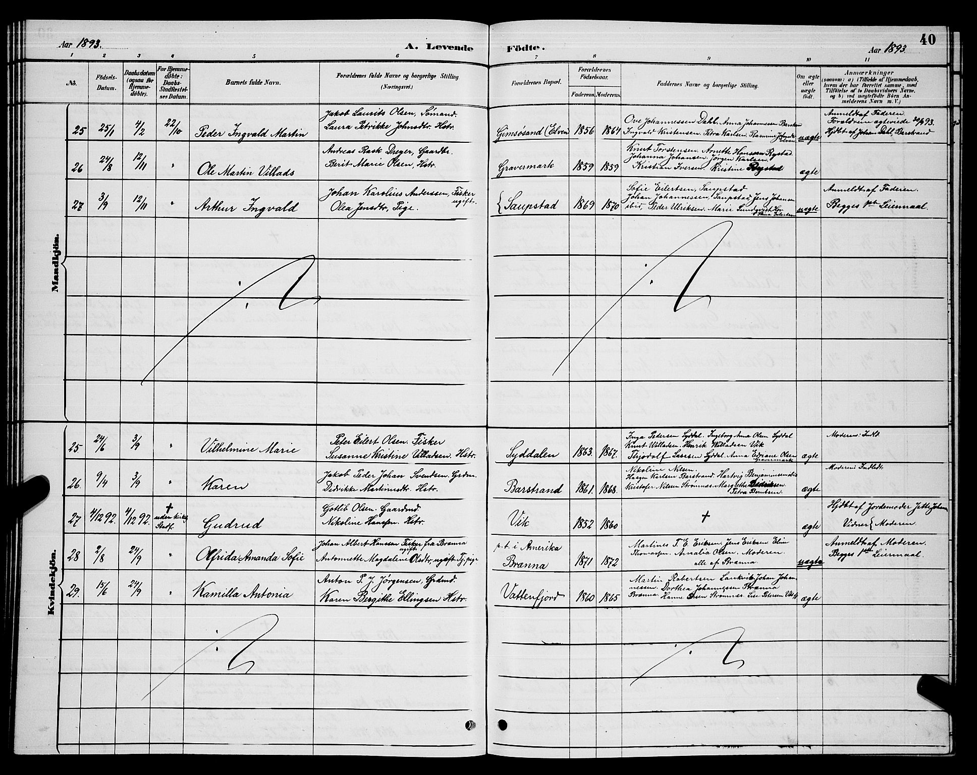 Ministerialprotokoller, klokkerbøker og fødselsregistre - Nordland, AV/SAT-A-1459/876/L1104: Parish register (copy) no. 876C03, 1886-1896, p. 40