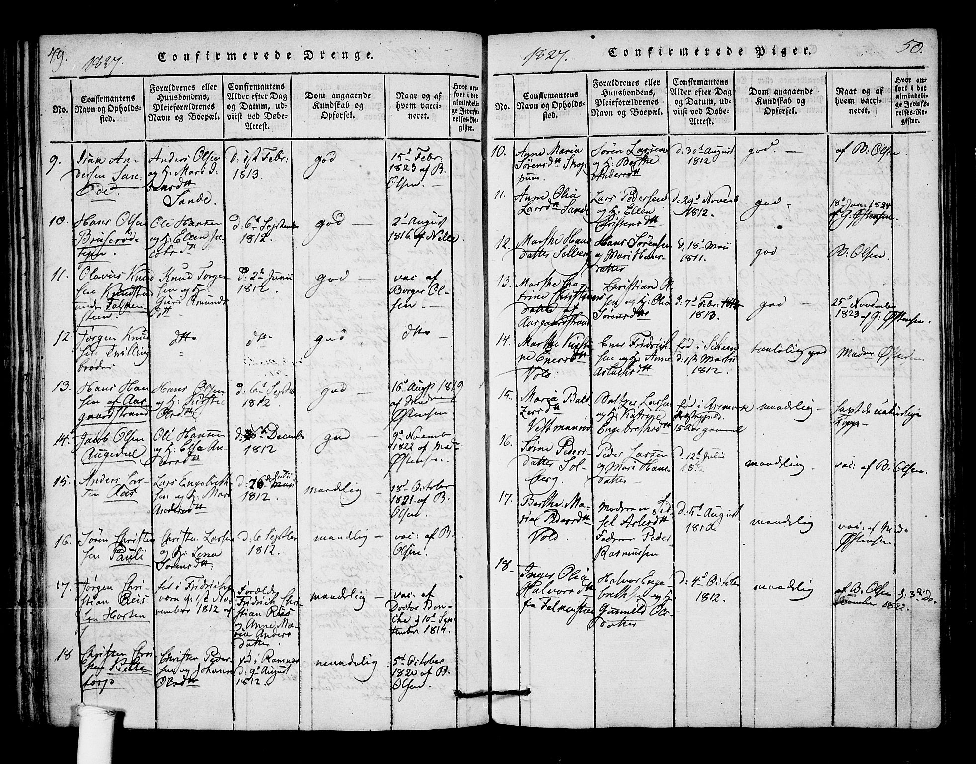 Borre kirkebøker, SAKO/A-338/F/Fa/L0004: Parish register (official) no. I 4, 1815-1845, p. 49-50