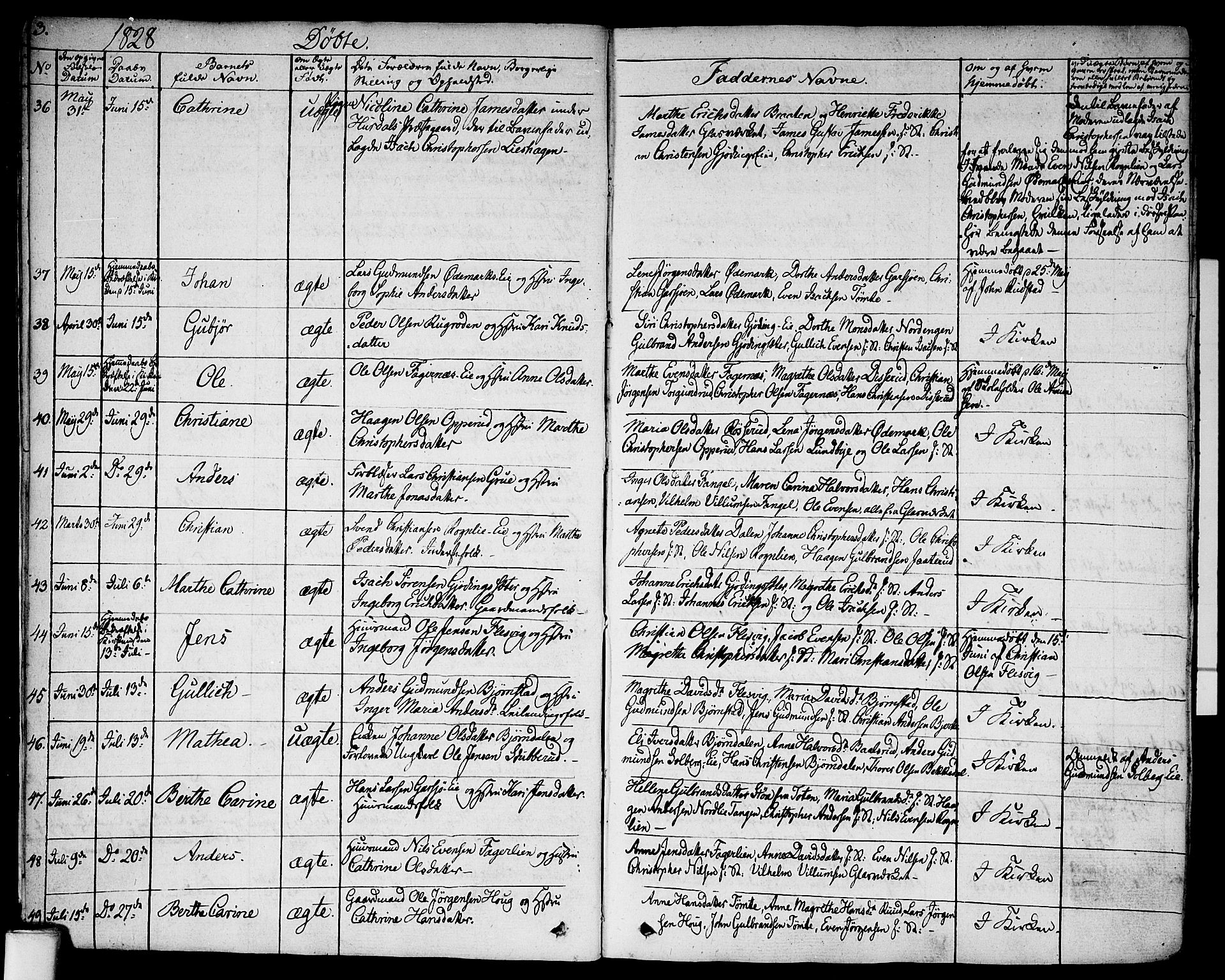 Hurdal prestekontor Kirkebøker, AV/SAO-A-10889/F/Fa/L0004: Parish register (official) no. I 4, 1828-1845, p. 3