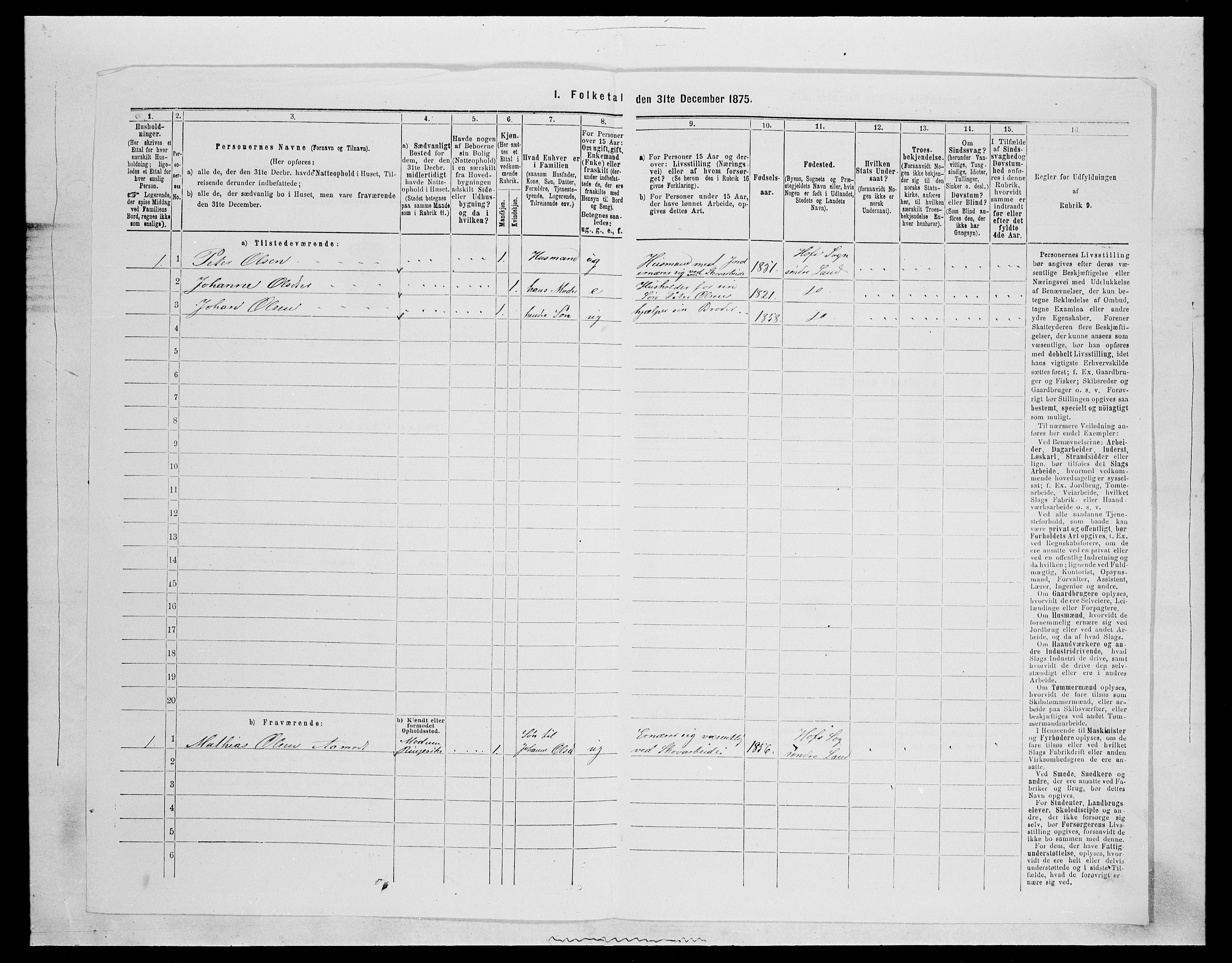 SAH, 1875 census for 0536P Søndre Land, 1875, p. 1476