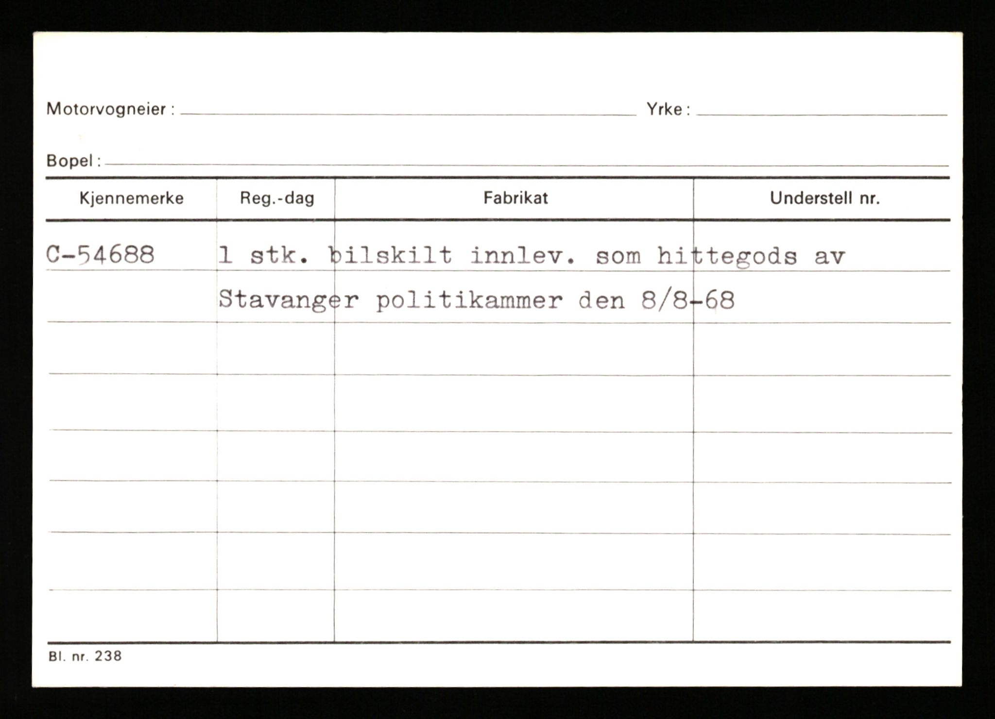 Stavanger trafikkstasjon, AV/SAST-A-101942/0/G/L0007: Registreringsnummer: 49019 - 67460, 1930-1971, p. 1451