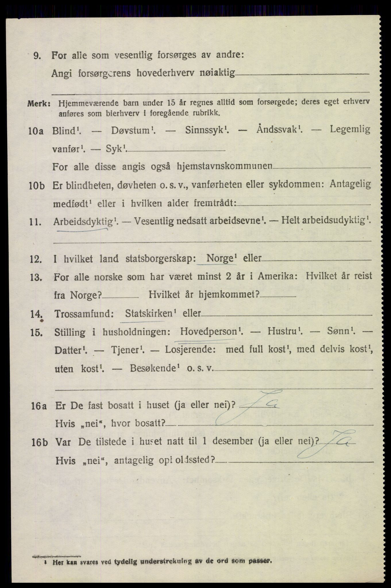 SAH, 1920 census for Vardal, 1920, p. 4546