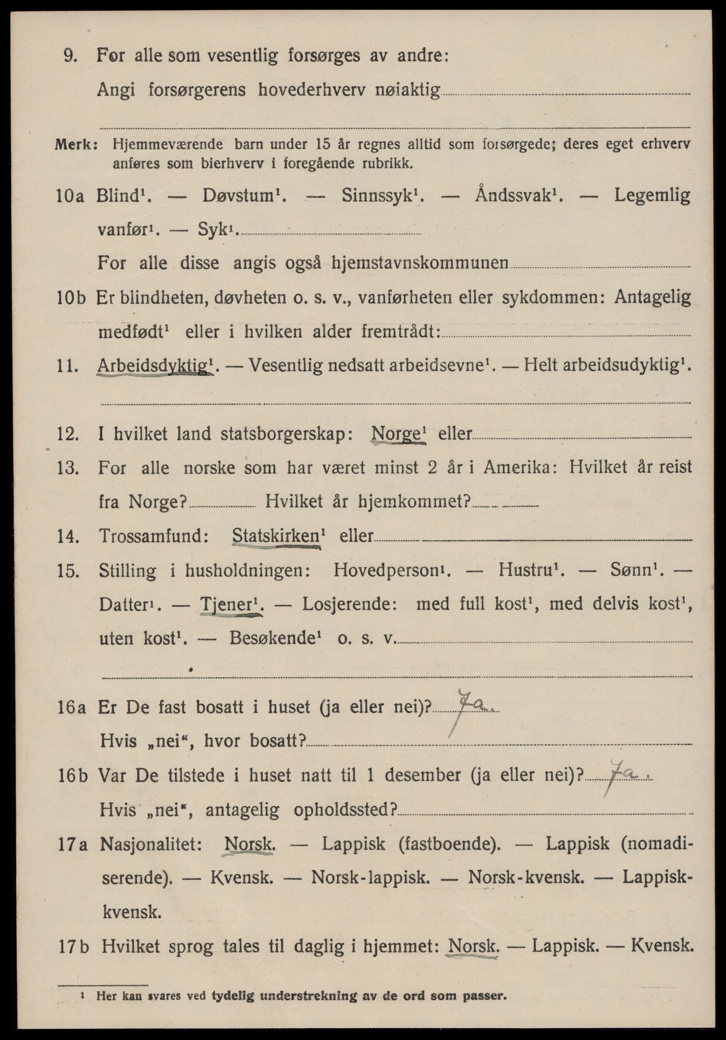 SAT, 1920 census for Rennebu, 1920, p. 2533