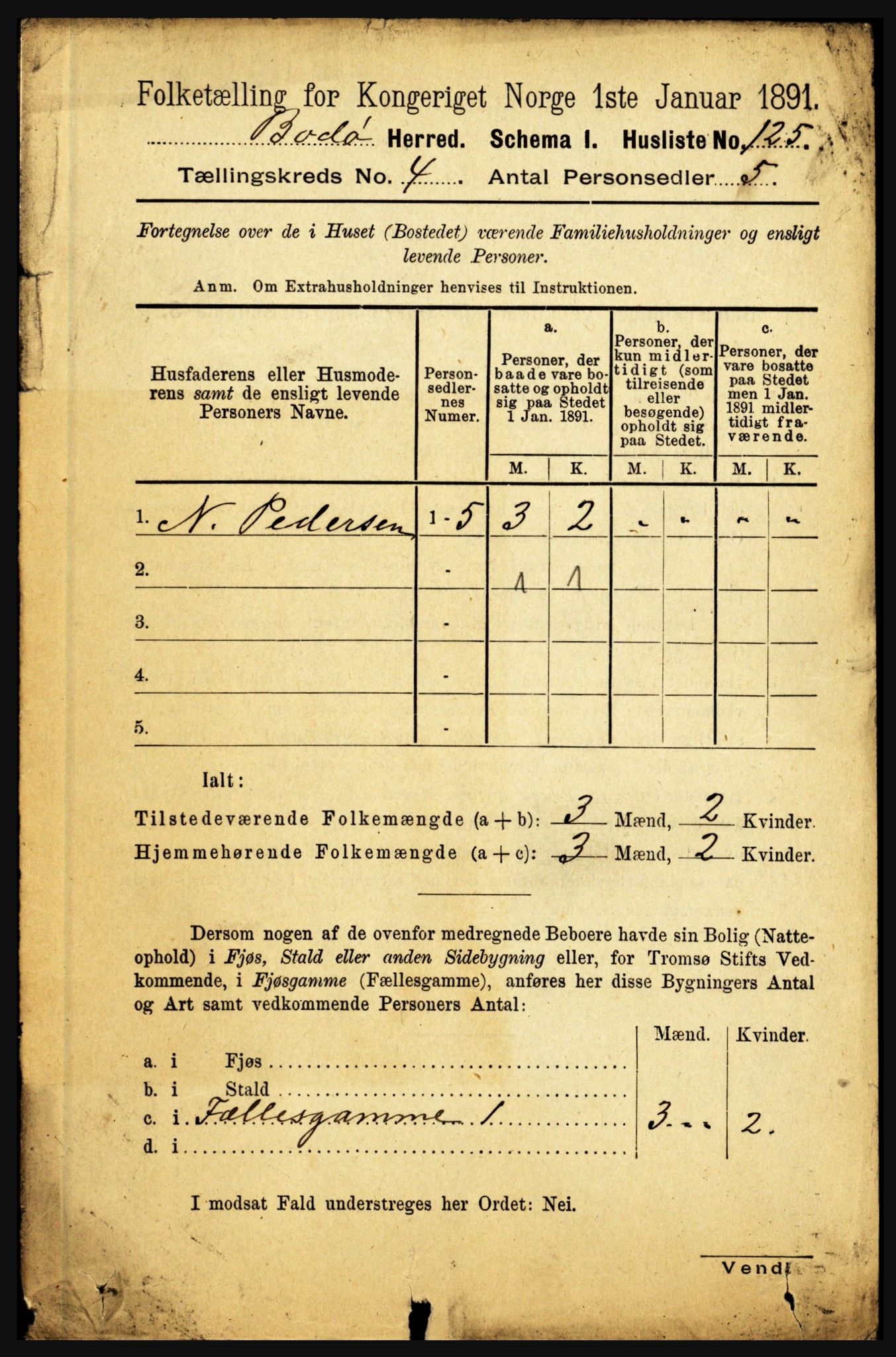 RA, 1891 census for 1843 Bodø, 1891, p. 2246