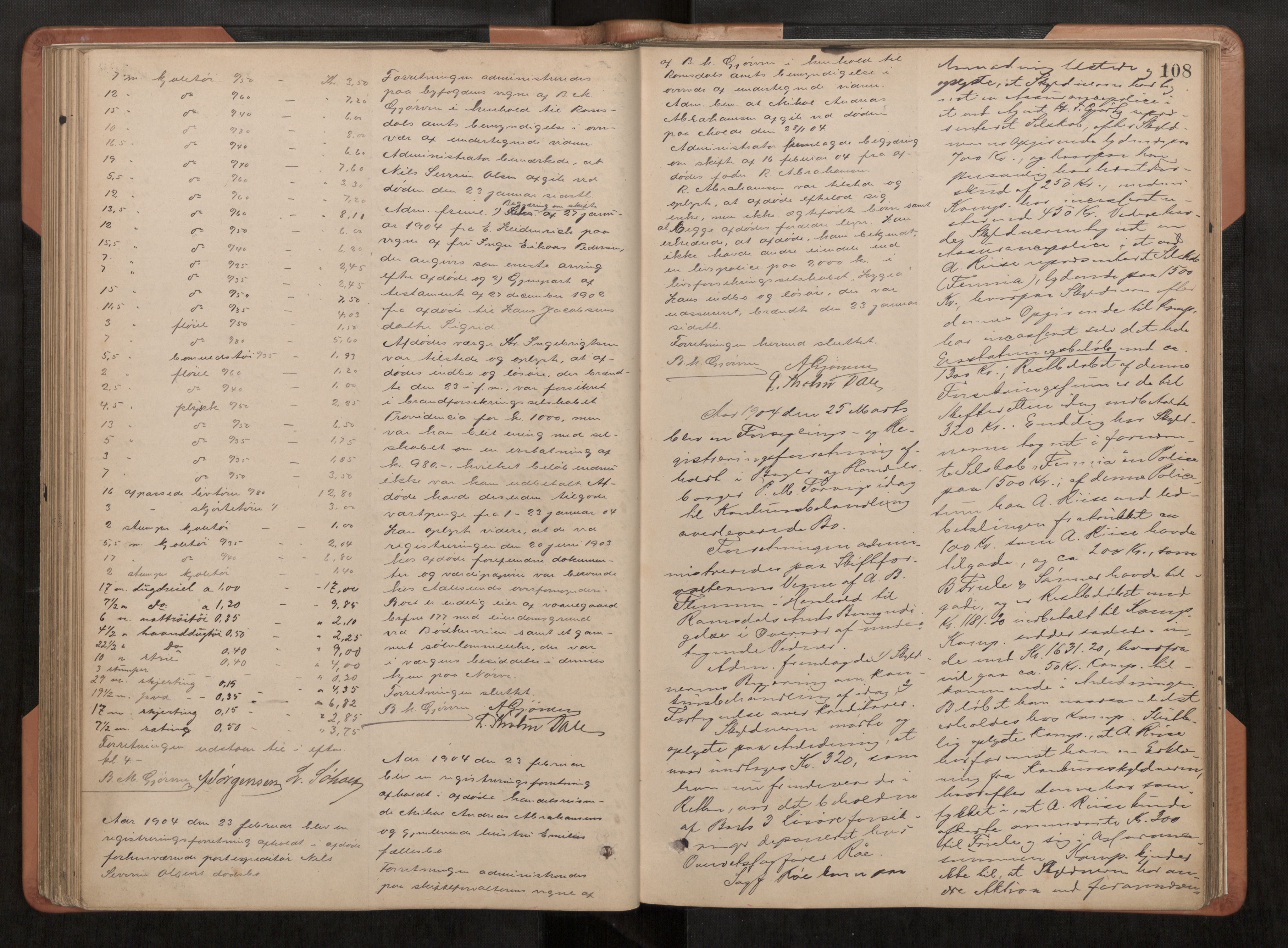 Ålesund byfogd, AV/SAT-A-4384/0001/03/03C/L0005: Registreringsprotokoll, 1899-1908, p. 108