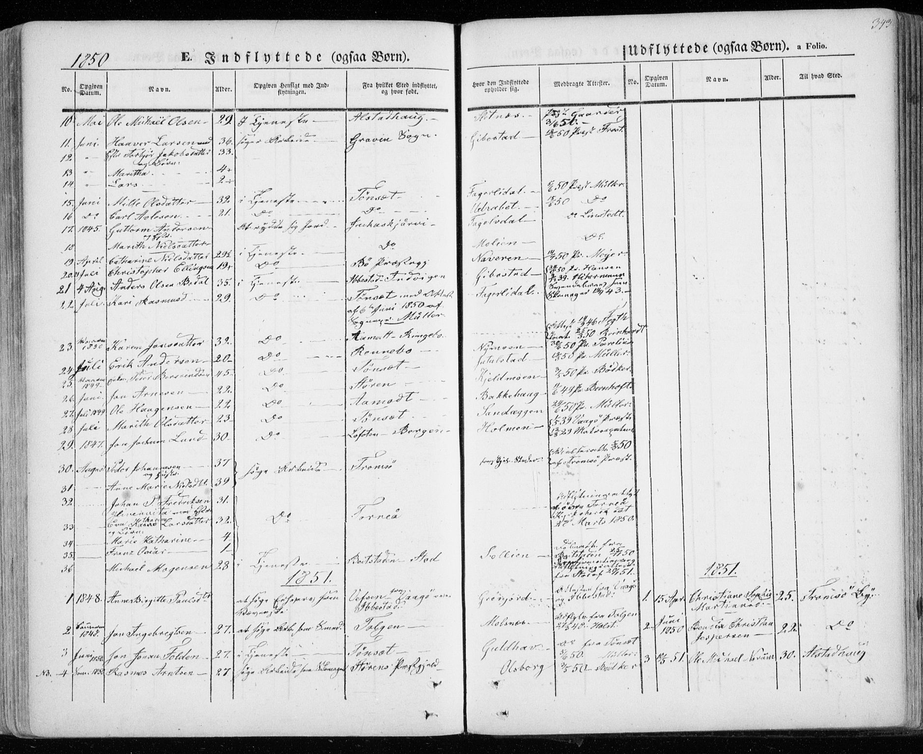Lenvik sokneprestembete, AV/SATØ-S-1310/H/Ha/Haa/L0006kirke: Parish register (official) no. 6, 1845-1854, p. 343