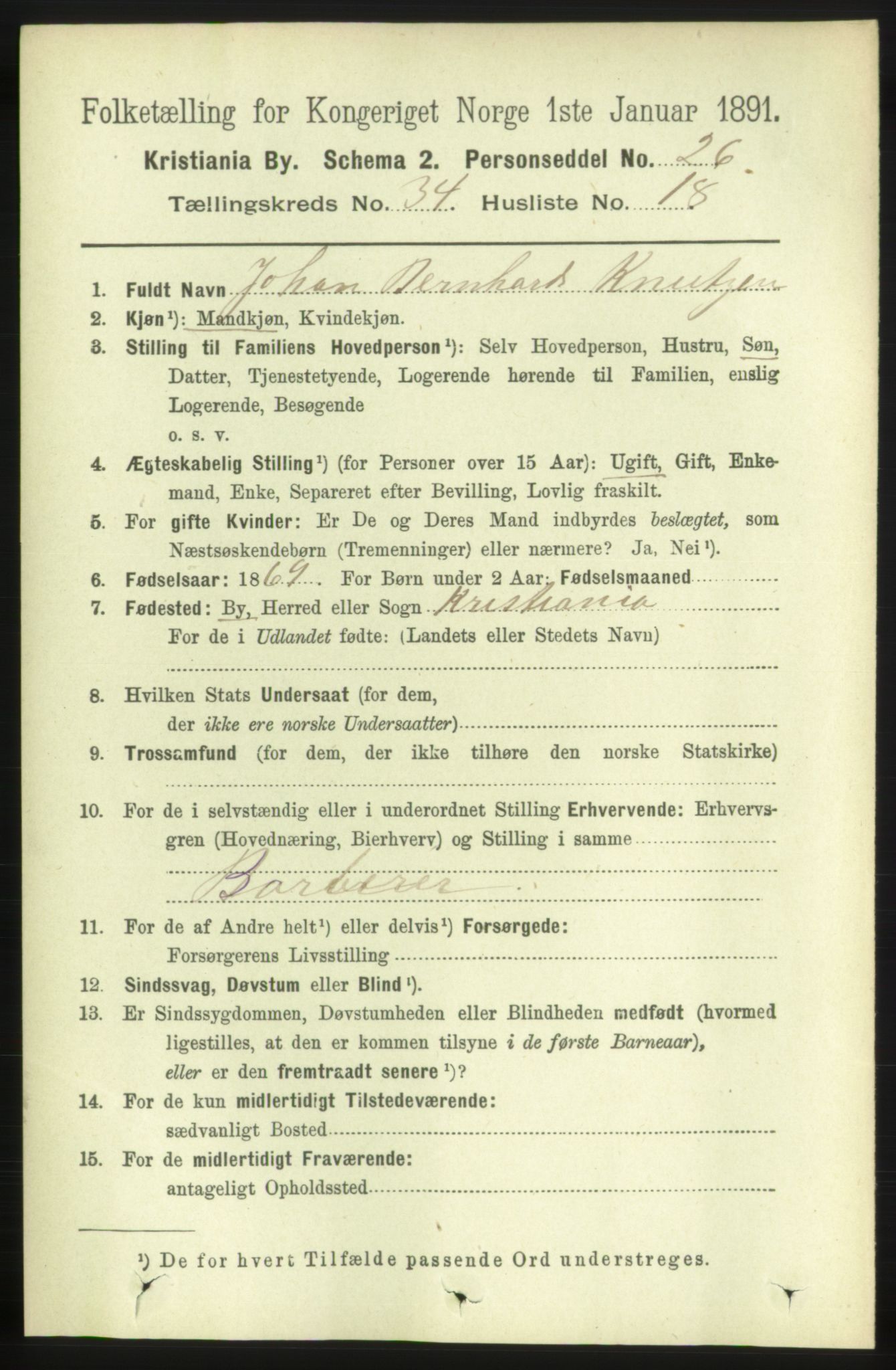 RA, 1891 census for 0301 Kristiania, 1891, p. 18875