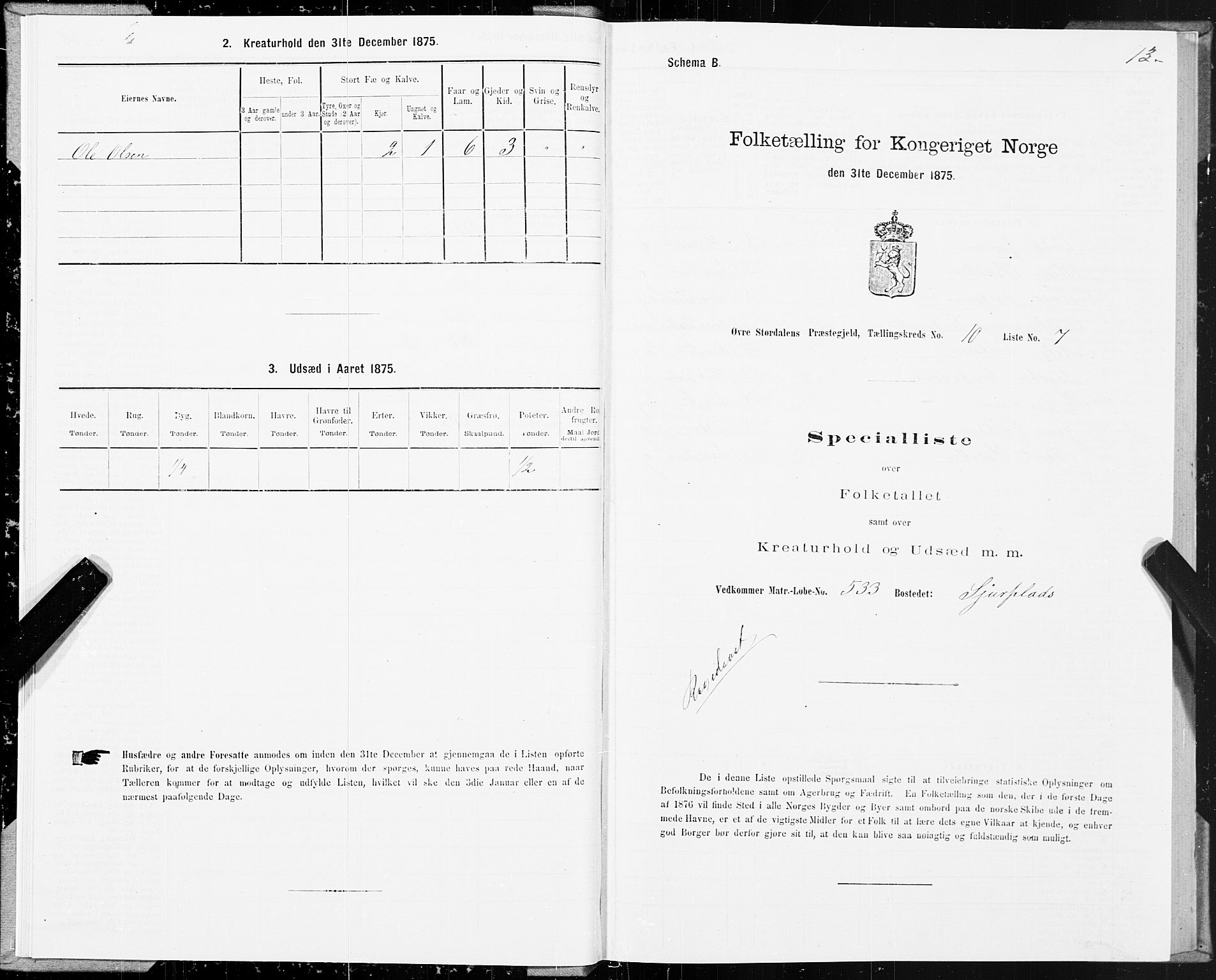 SAT, 1875 census for 1711P Øvre Stjørdal, 1875, p. 6013