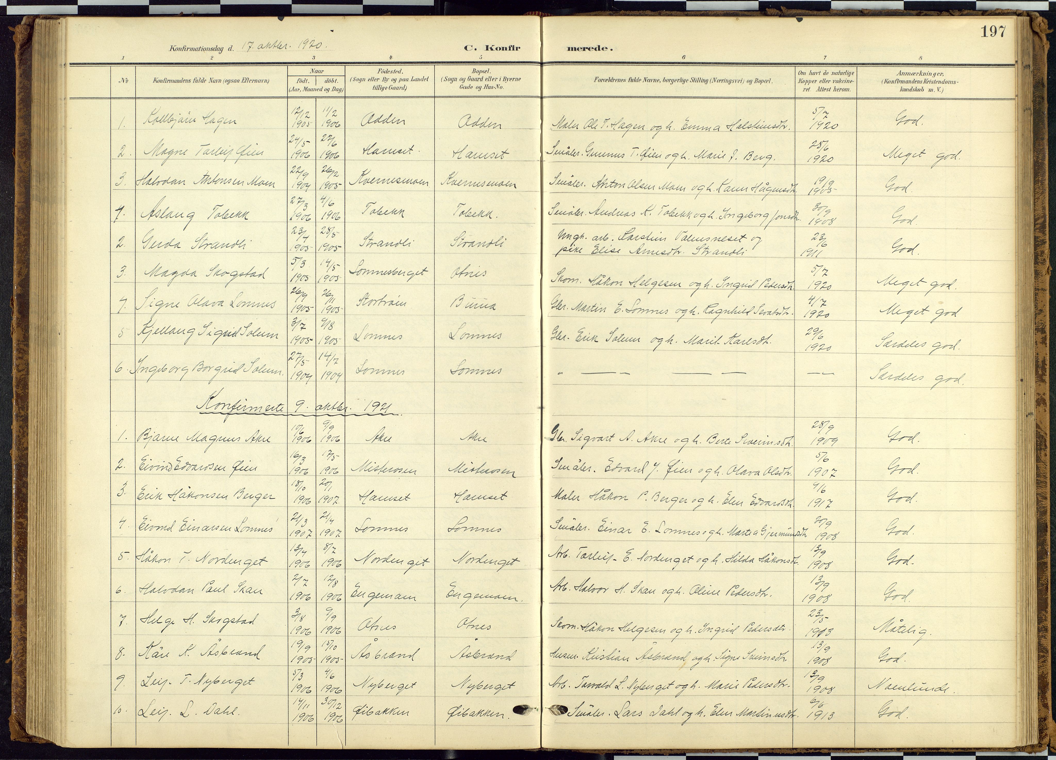 Rendalen prestekontor, SAH/PREST-054/H/Ha/Hab/L0010: Parish register (copy) no. 10, 1903-1940, p. 197