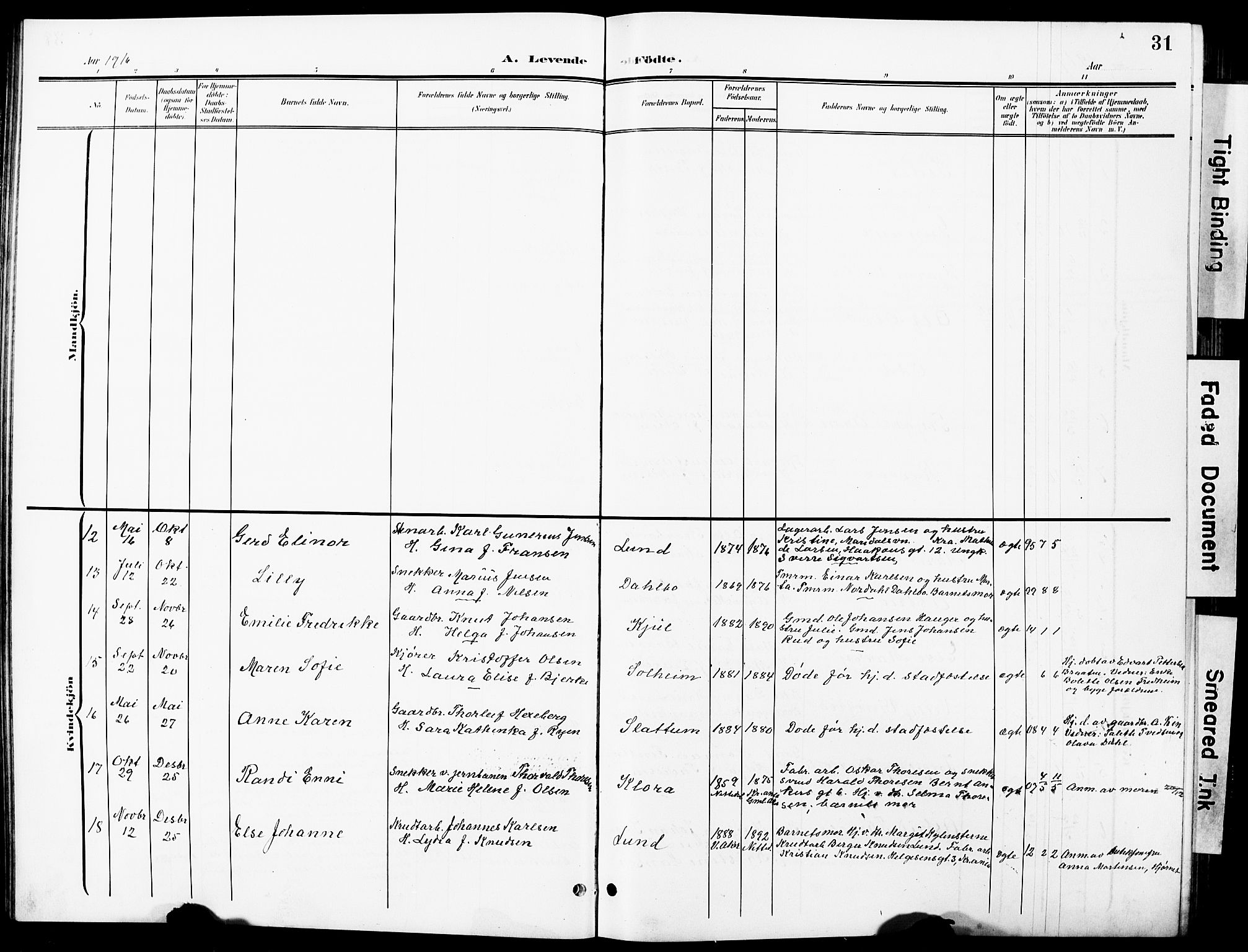 Nittedal prestekontor Kirkebøker, SAO/A-10365a/G/Ga/L0003: Parish register (copy) no. I 3, 1902-1929, p. 31