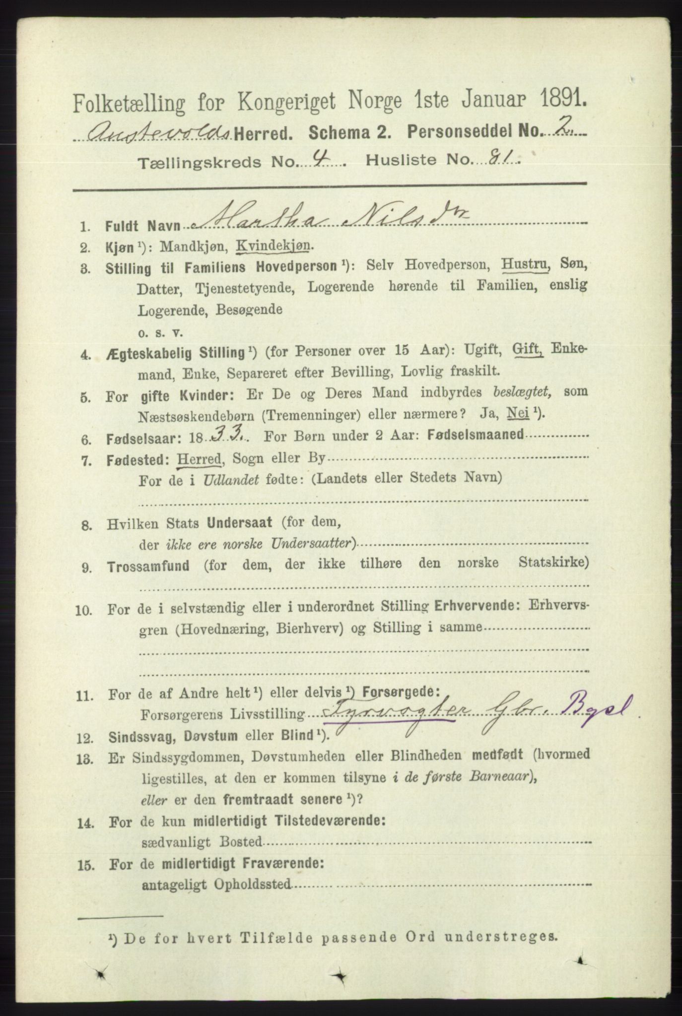 RA, 1891 census for 1244 Austevoll, 1891, p. 1897