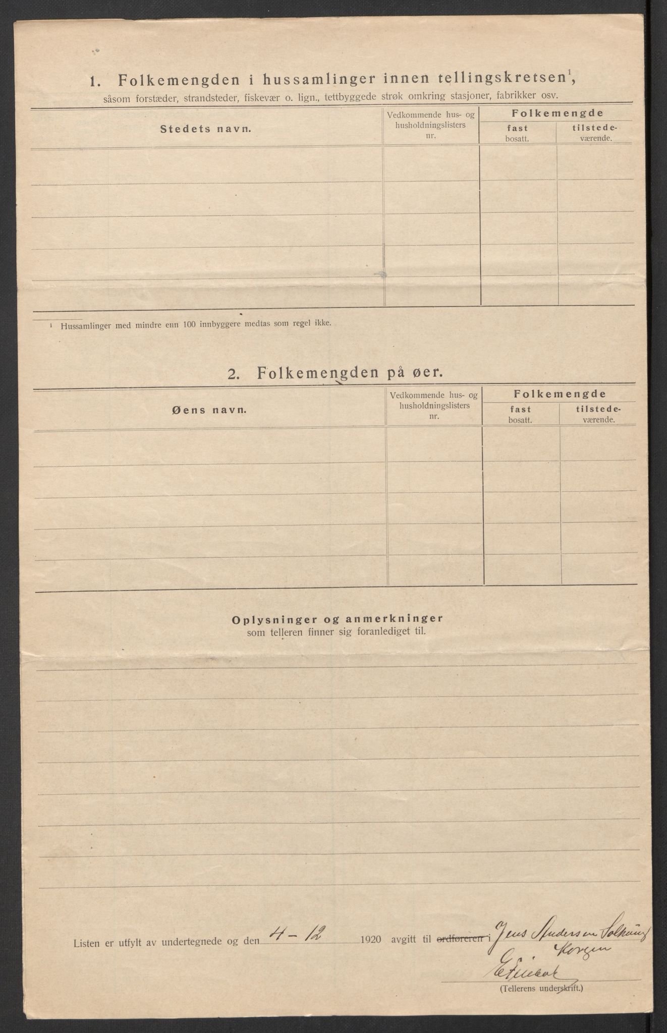 SAT, 1920 census for Korgen, 1920, p. 17