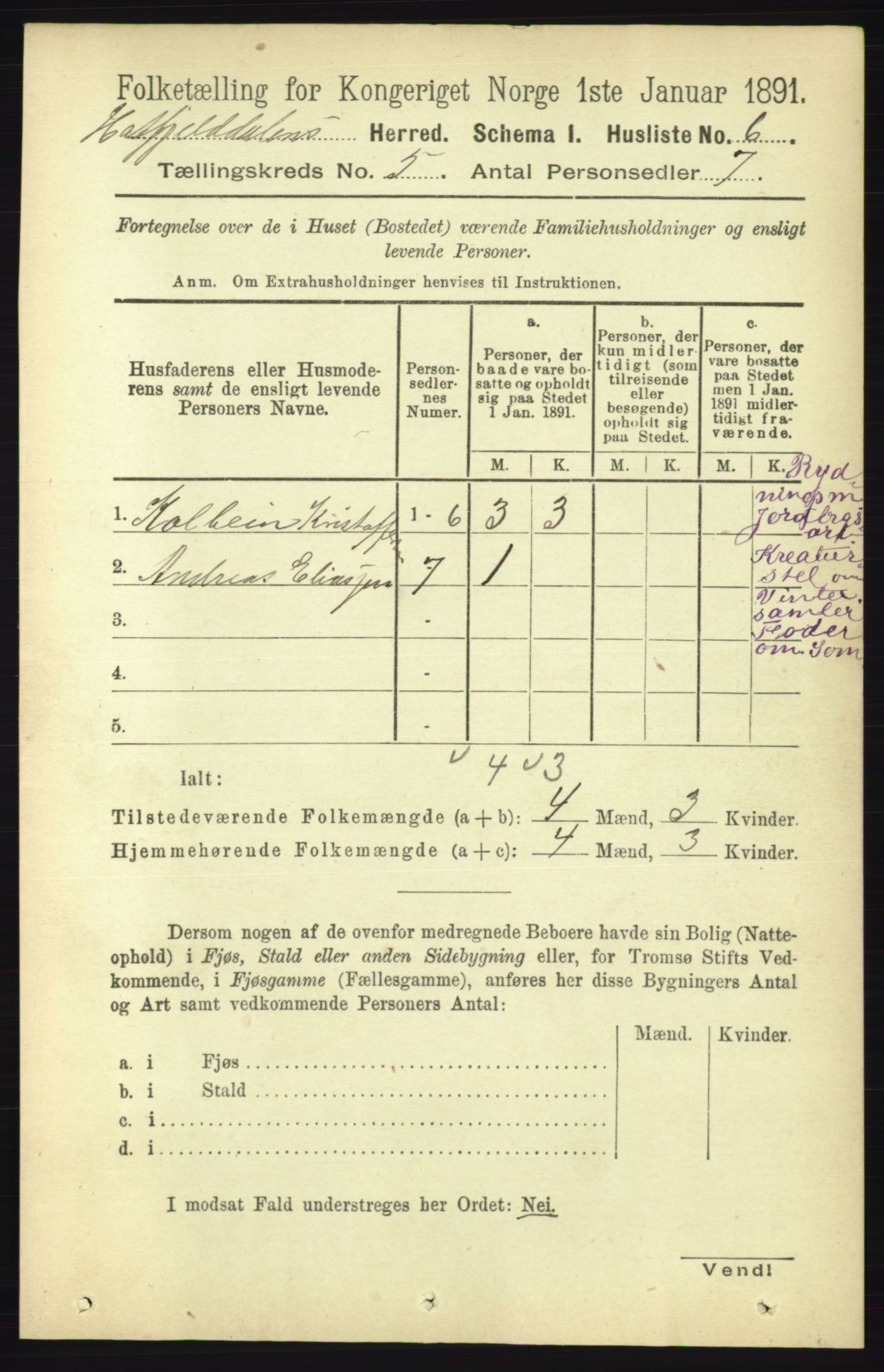 RA, 1891 census for 1826 Hattfjelldal, 1891, p. 1113