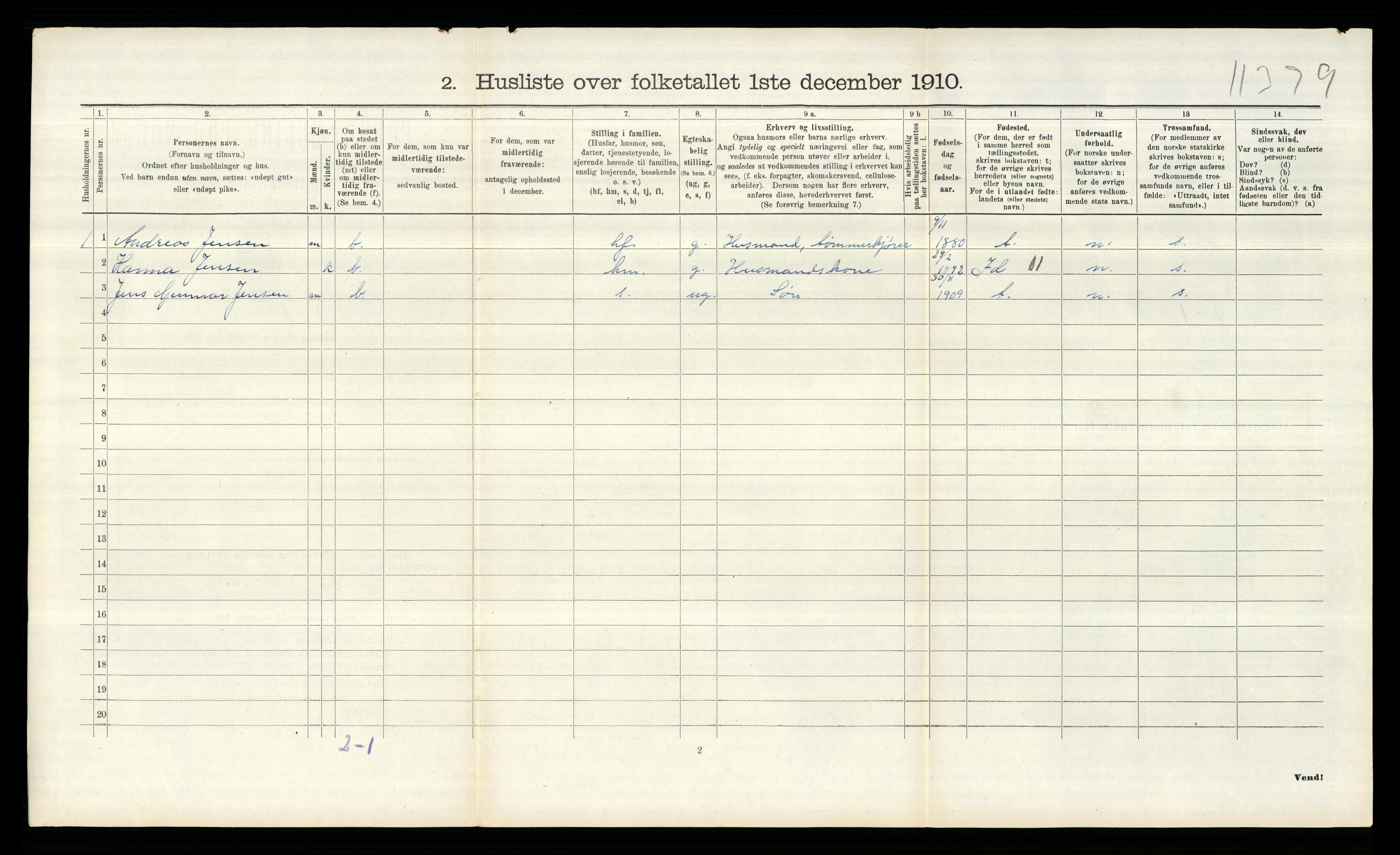 RA, 1910 census for Aremark, 1910, p. 290