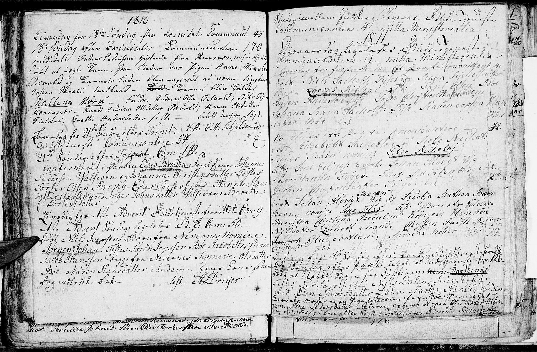 Ministerialprotokoller, klokkerbøker og fødselsregistre - Nordland, AV/SAT-A-1459/895/L1367: Parish register (official) no. 895A02, 1795-1811, p. 39