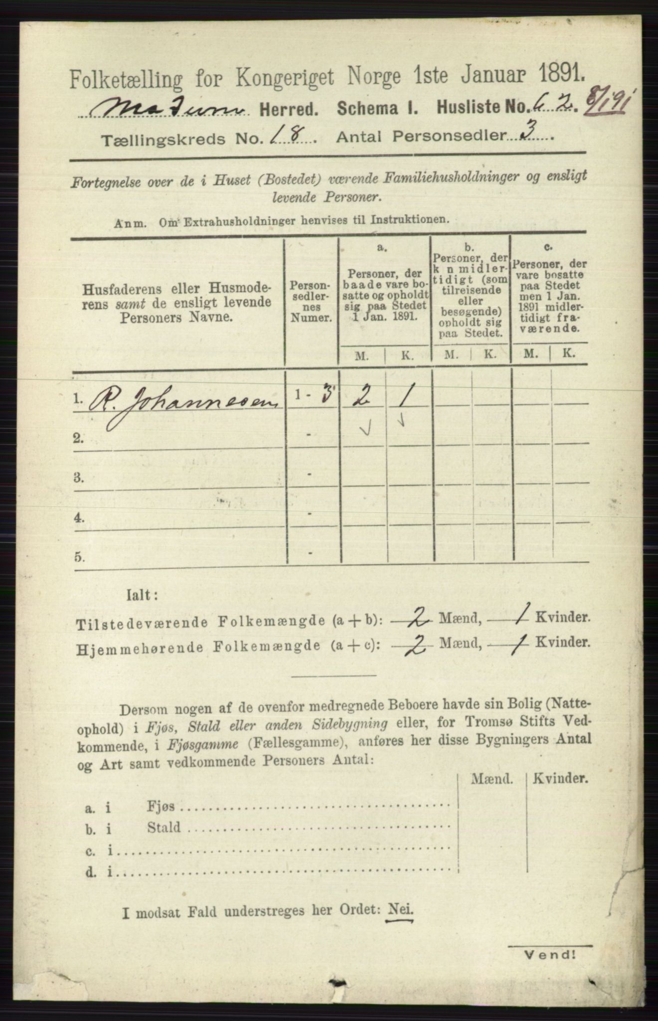 RA, 1891 census for 0623 Modum, 1891, p. 7205