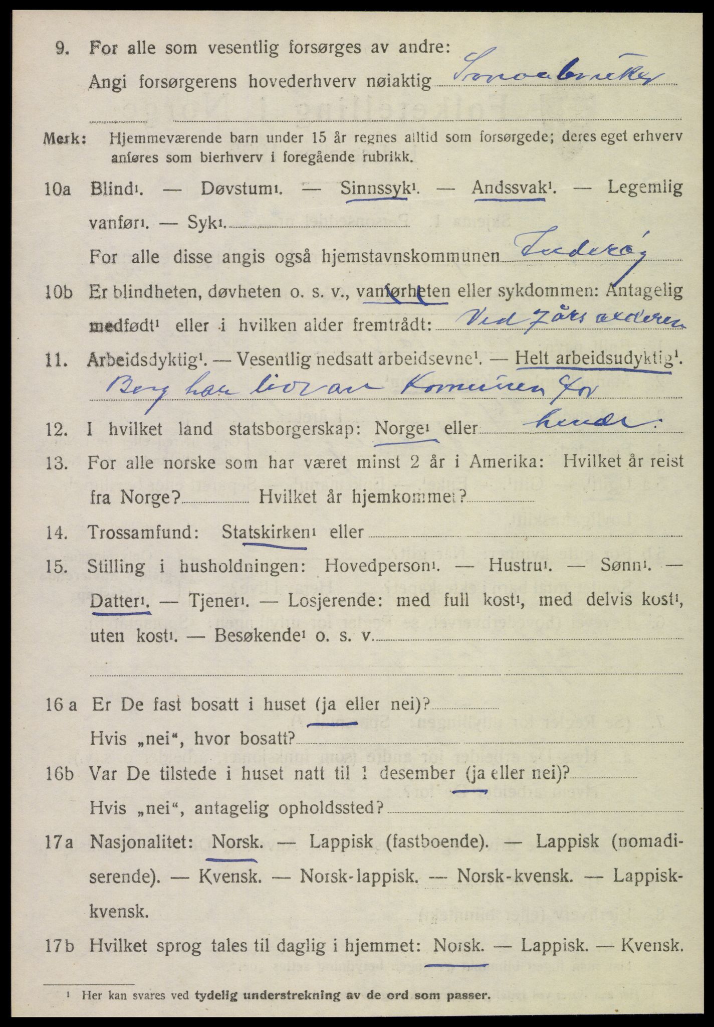 SAT, 1920 census for Inderøy, 1920, p. 1796
