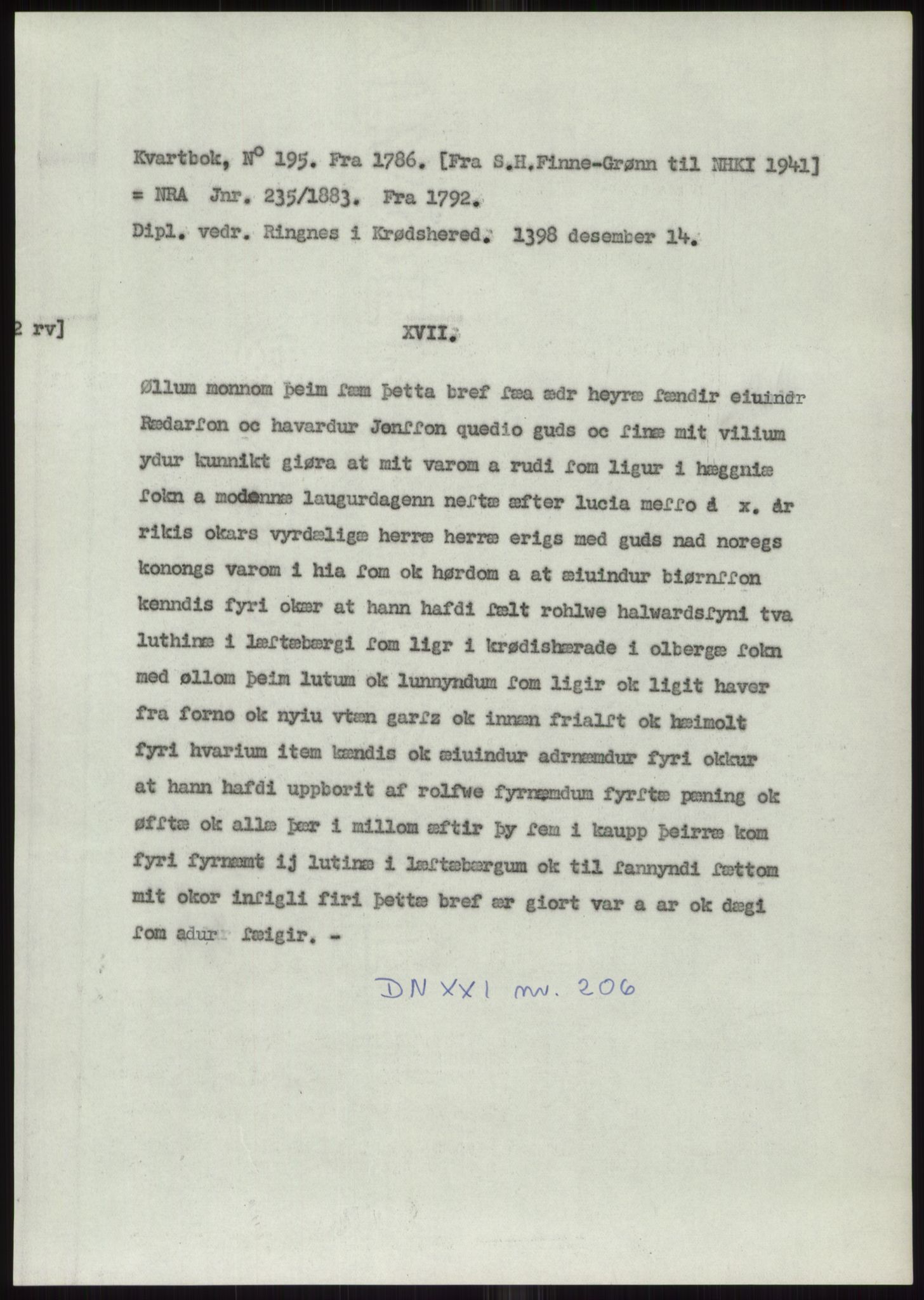 Samlinger til kildeutgivelse, Diplomavskriftsamlingen, AV/RA-EA-4053/H/Ha, p. 845