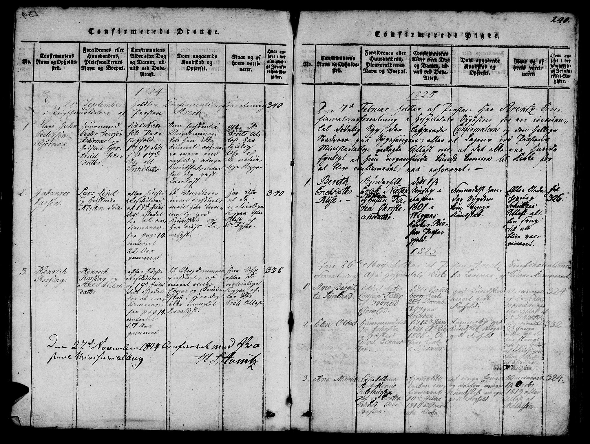 Ministerialprotokoller, klokkerbøker og fødselsregistre - Sør-Trøndelag, SAT/A-1456/623/L0478: Parish register (copy) no. 623C01, 1815-1873, p. 240