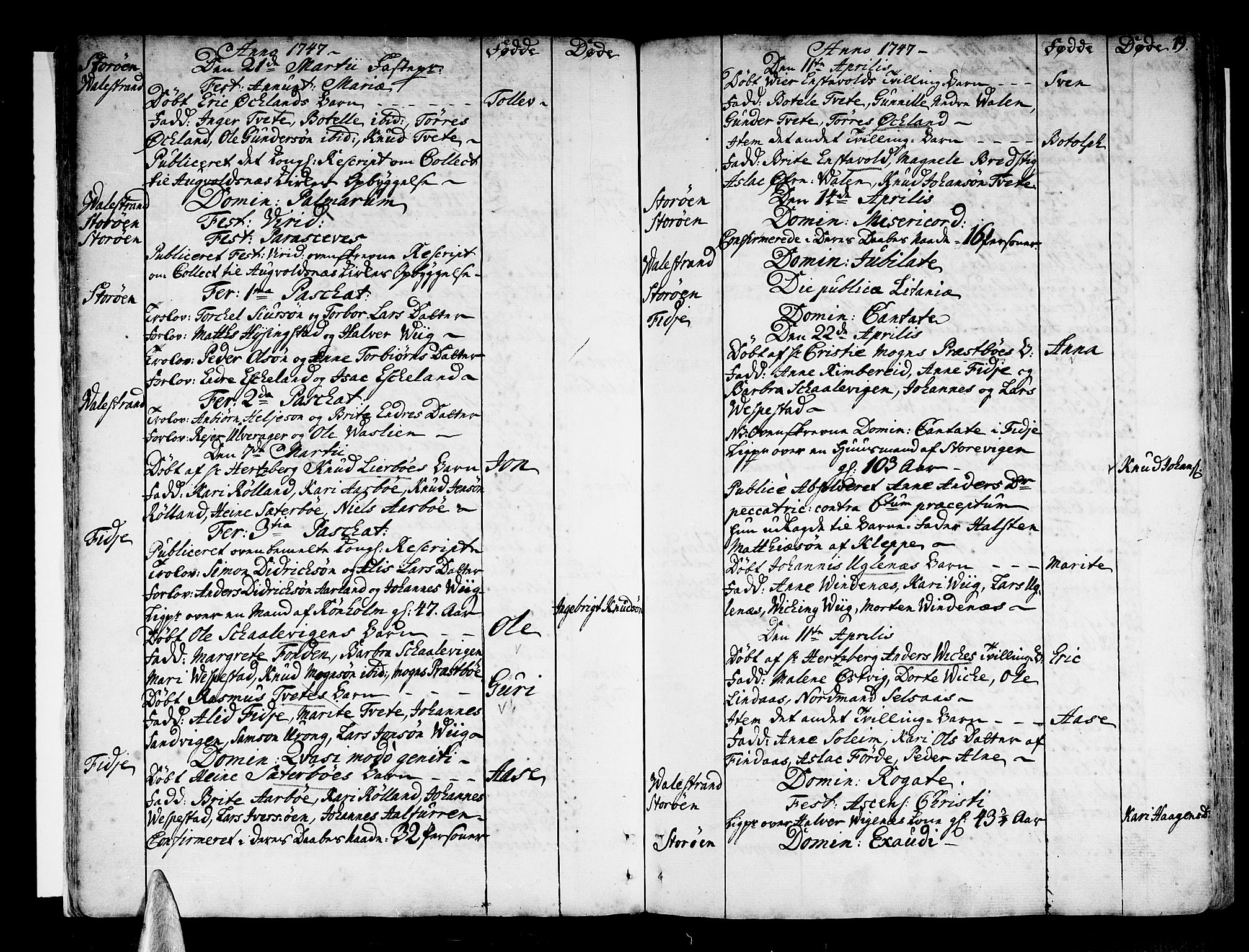 Stord sokneprestembete, AV/SAB-A-78201/H/Haa: Parish register (official) no. A 2, 1744-1777, p. 19