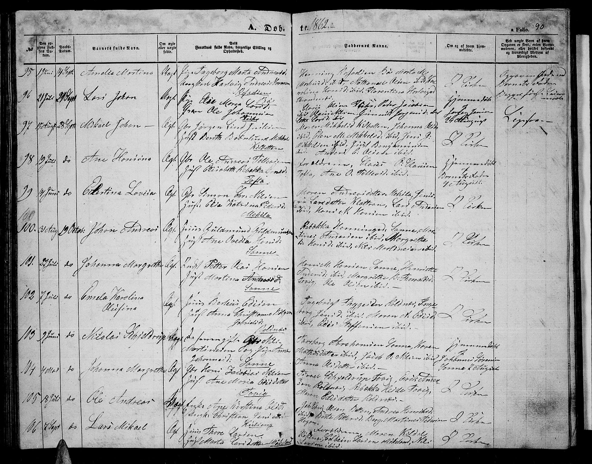 Trondenes sokneprestkontor, SATØ/S-1319/H/Hb/L0007klokker: Parish register (copy) no. 7, 1855-1862, p. 90