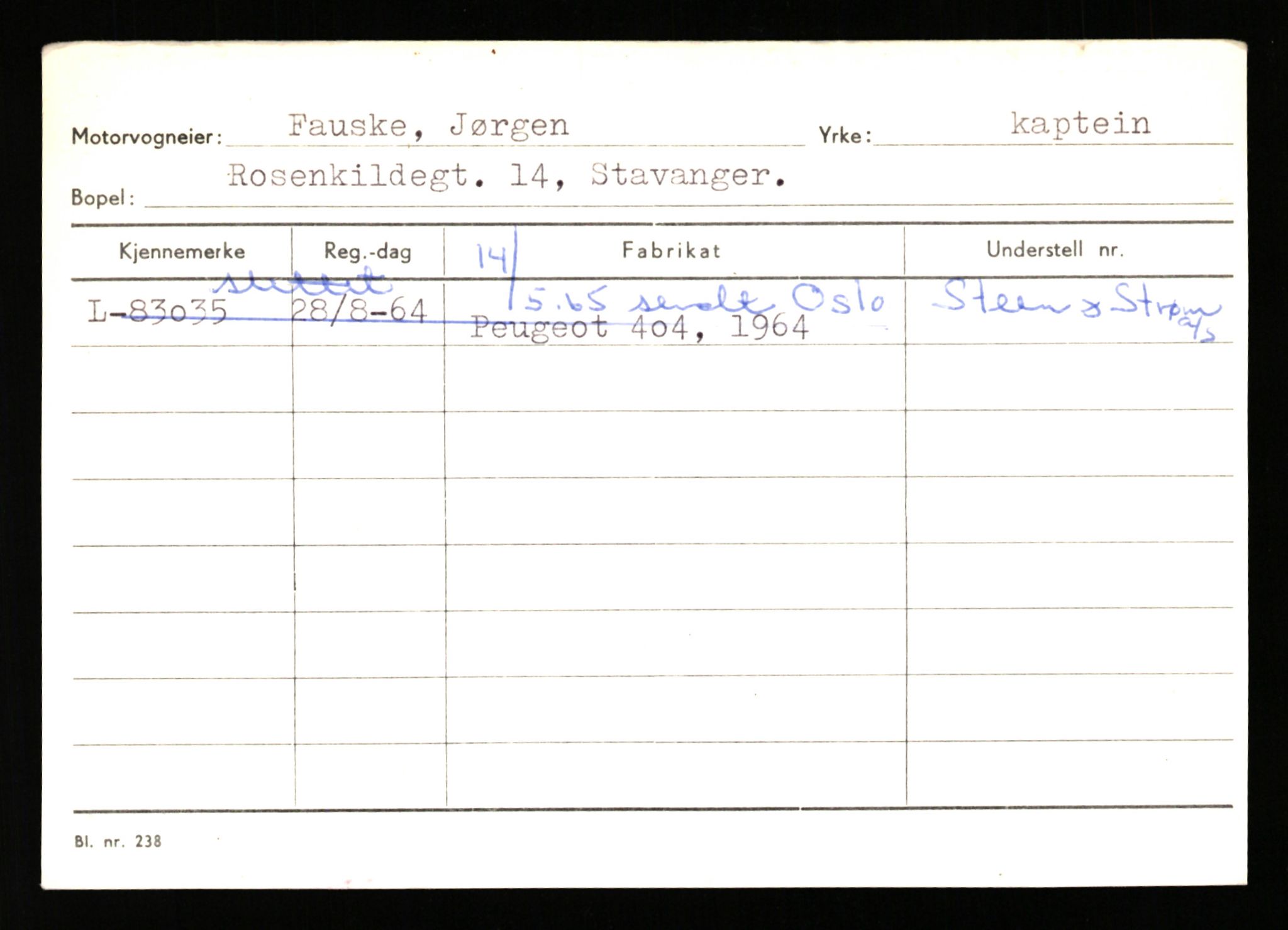 Stavanger trafikkstasjon, SAST/A-101942/0/H/L0008: Eraker - Fjellstad, 1930-1971, p. 2366